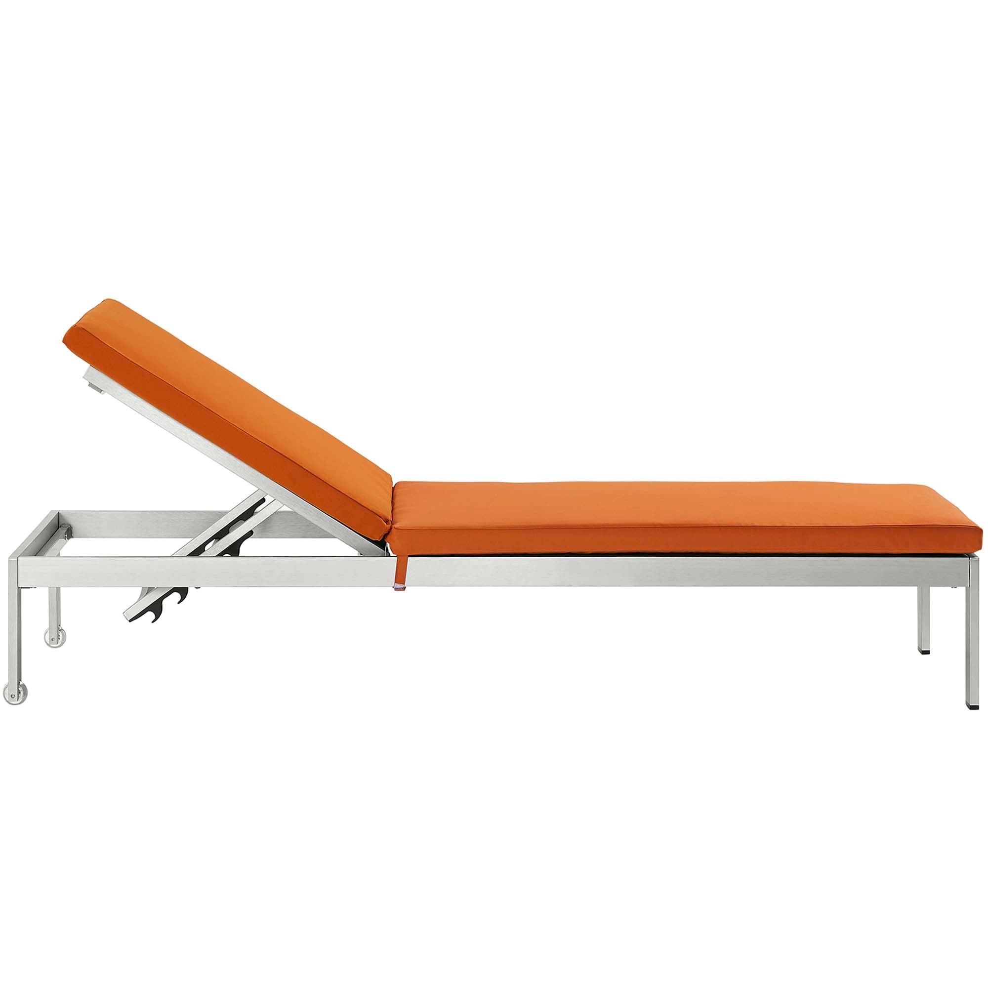 Shore Outdoor Patio Aluminum Chaise with Cushions by Modway
