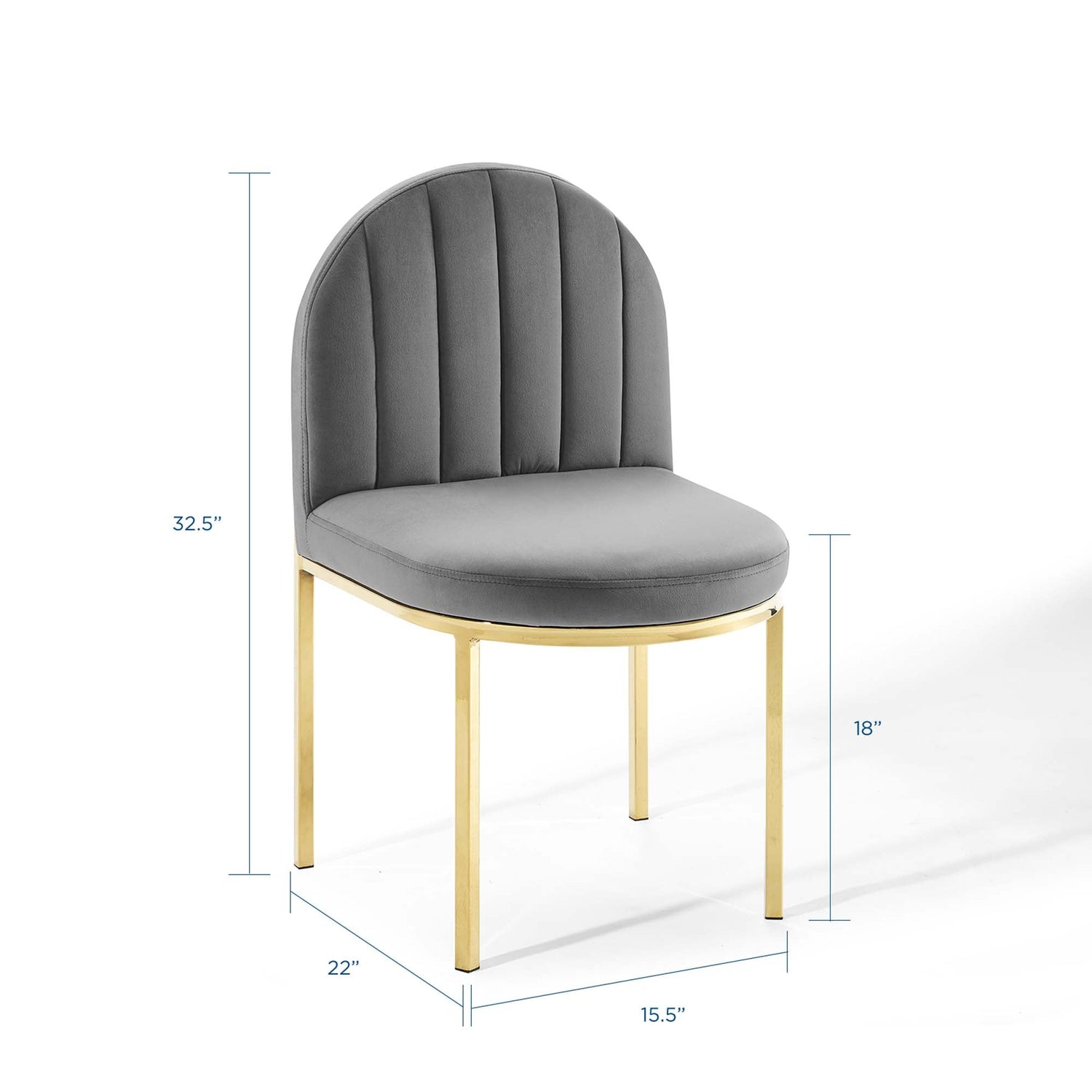 Isla Dining Side Chair Performance Velvet Set of 2 by Modway