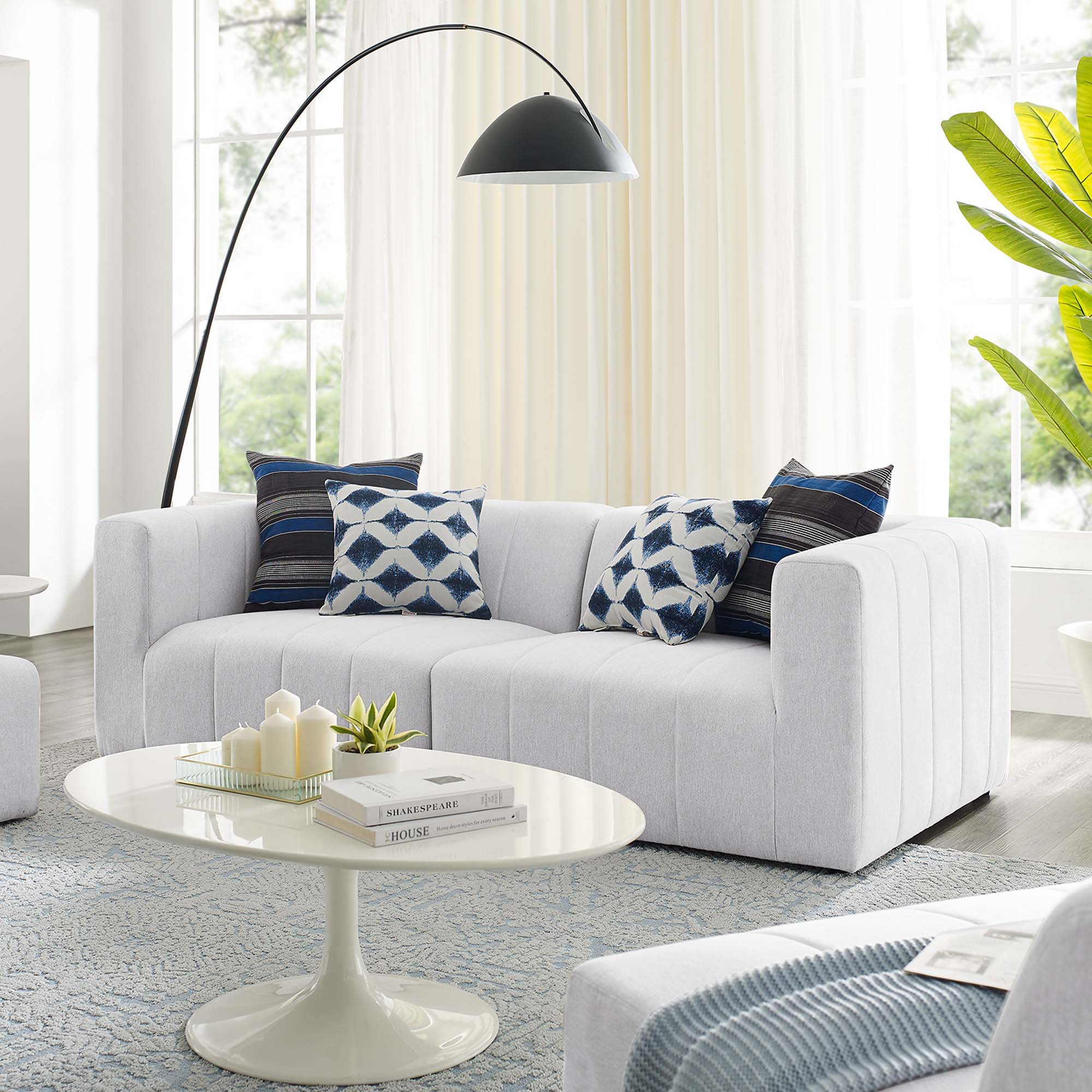 Bartlett Upholstered Fabric 2-Piece Loveseat by Modway