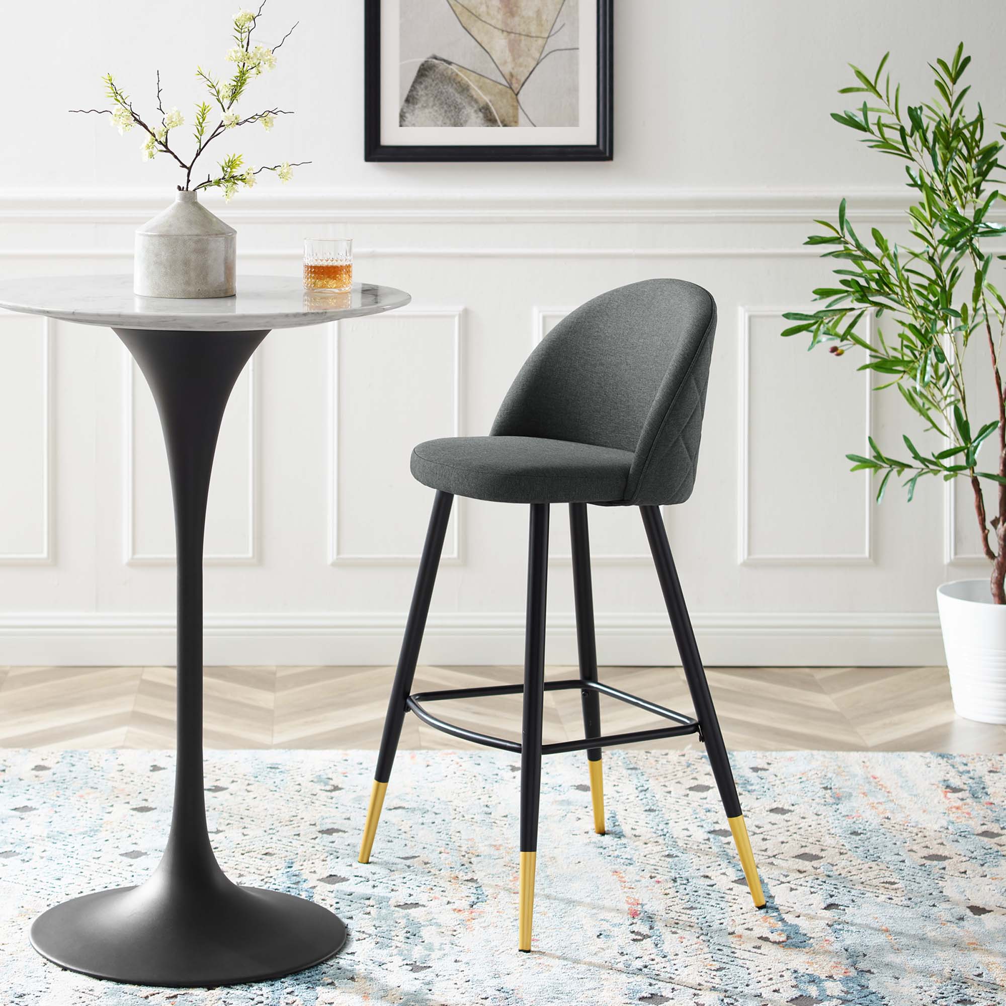 Cordial Fabric Bar Stools - Set of 2 by Modway