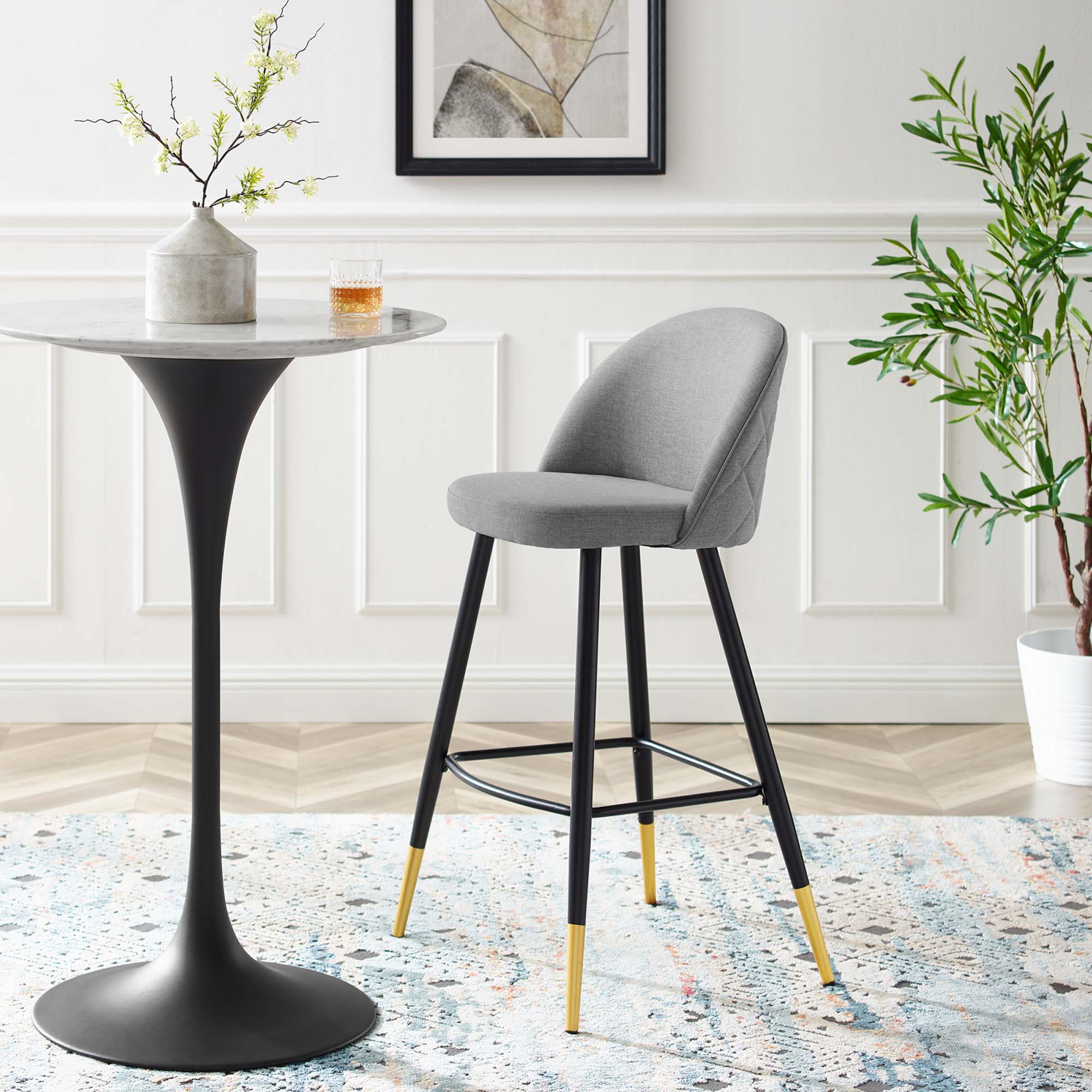Cordial Fabric Bar Stools - Set of 2 by Modway