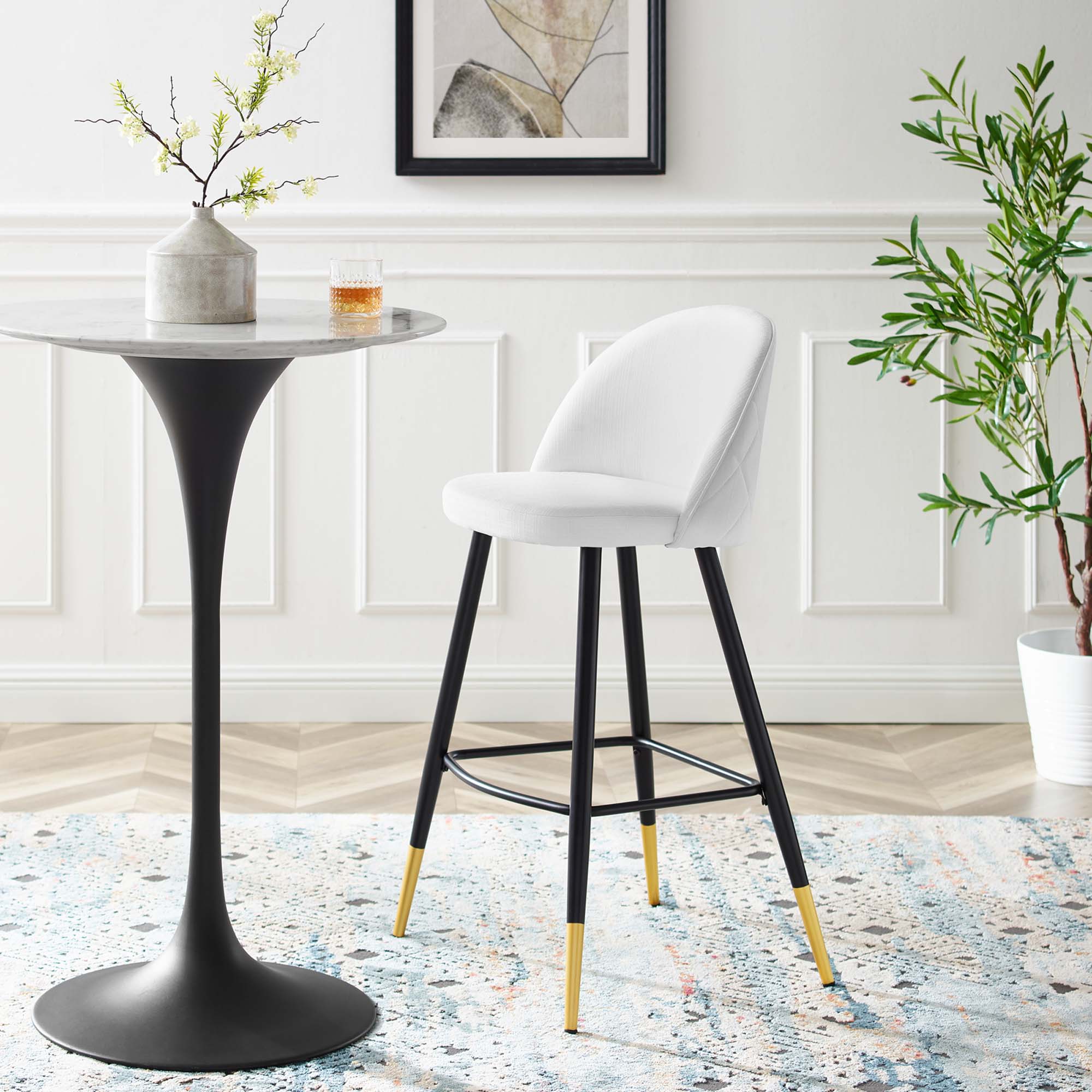Cordial Fabric Bar Stools - Set of 2 by Modway