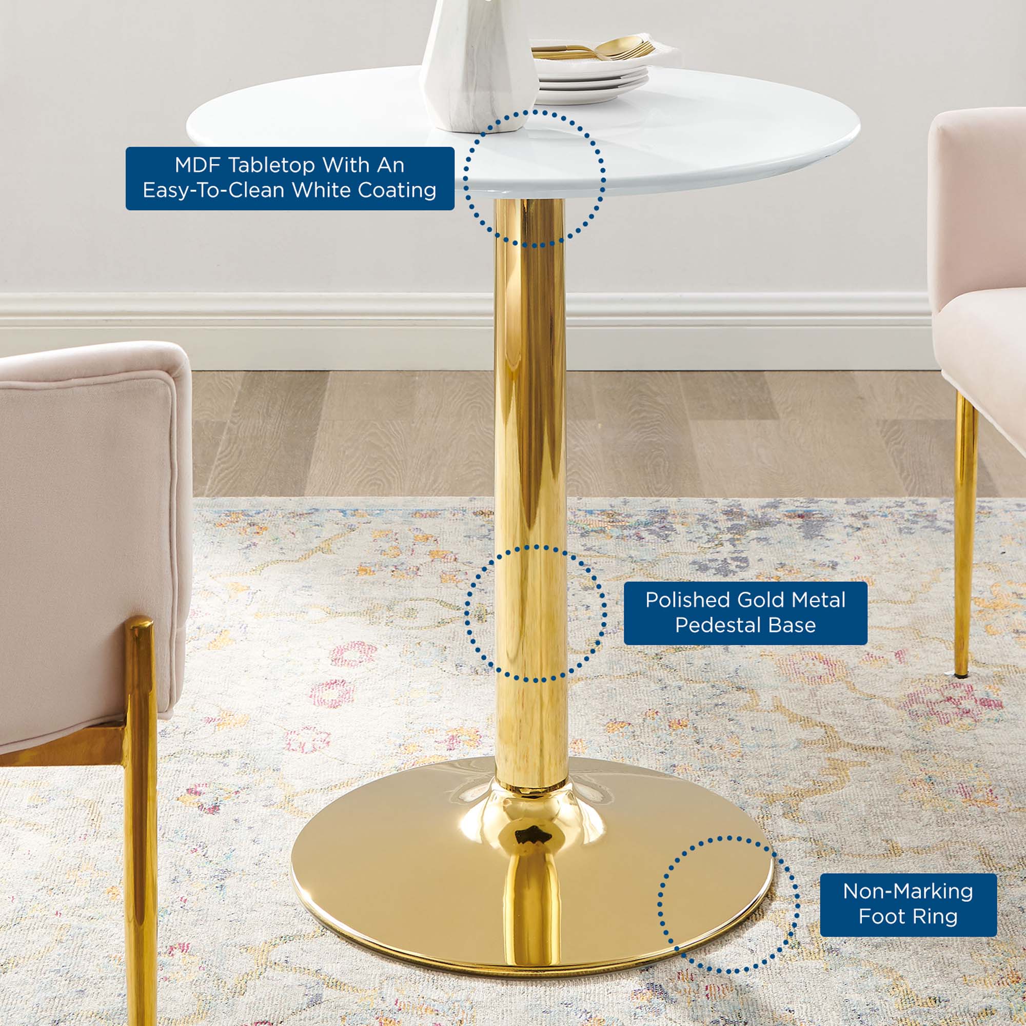 Verne 28" Dining Table by Modway