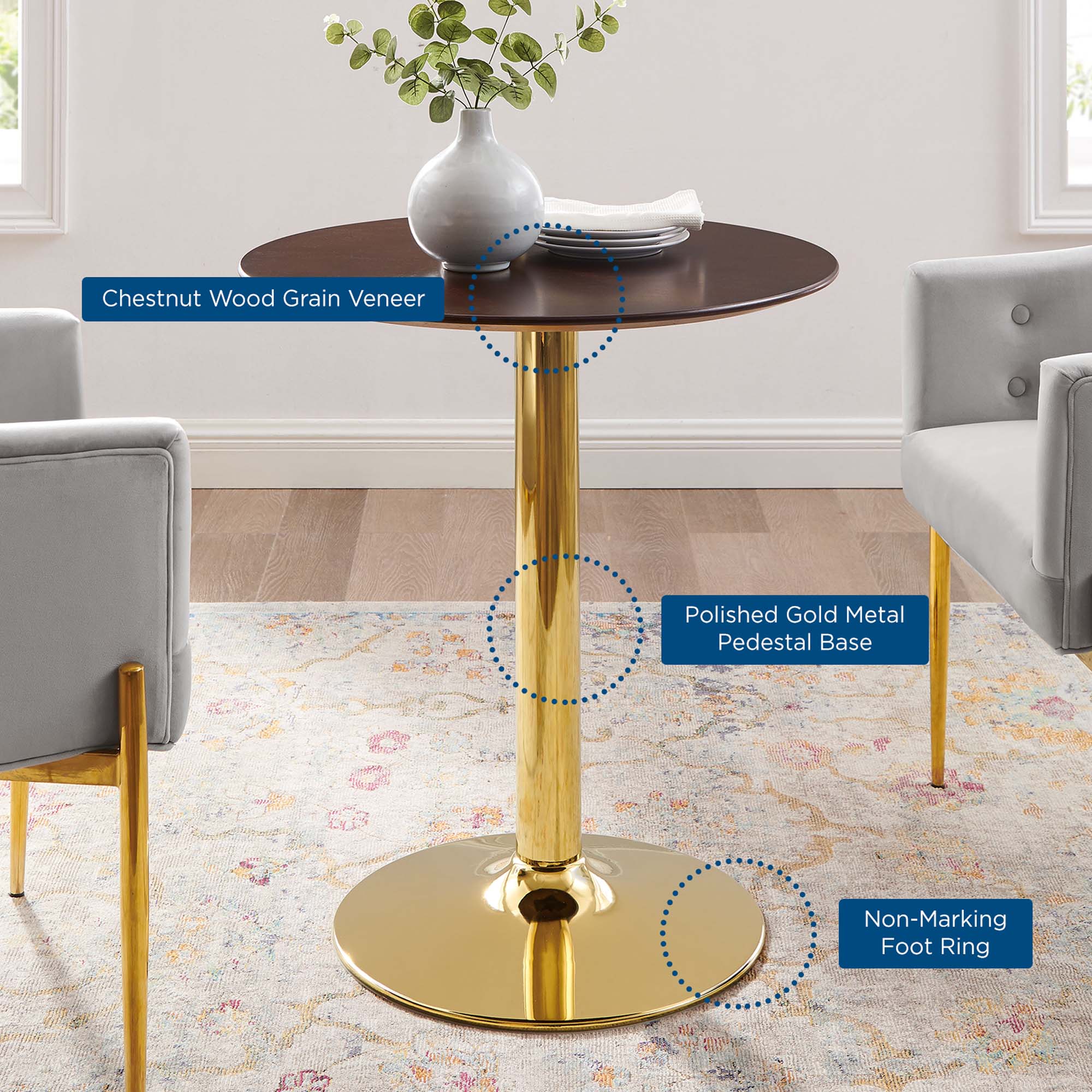 Verne 28" Dining Table by Modway