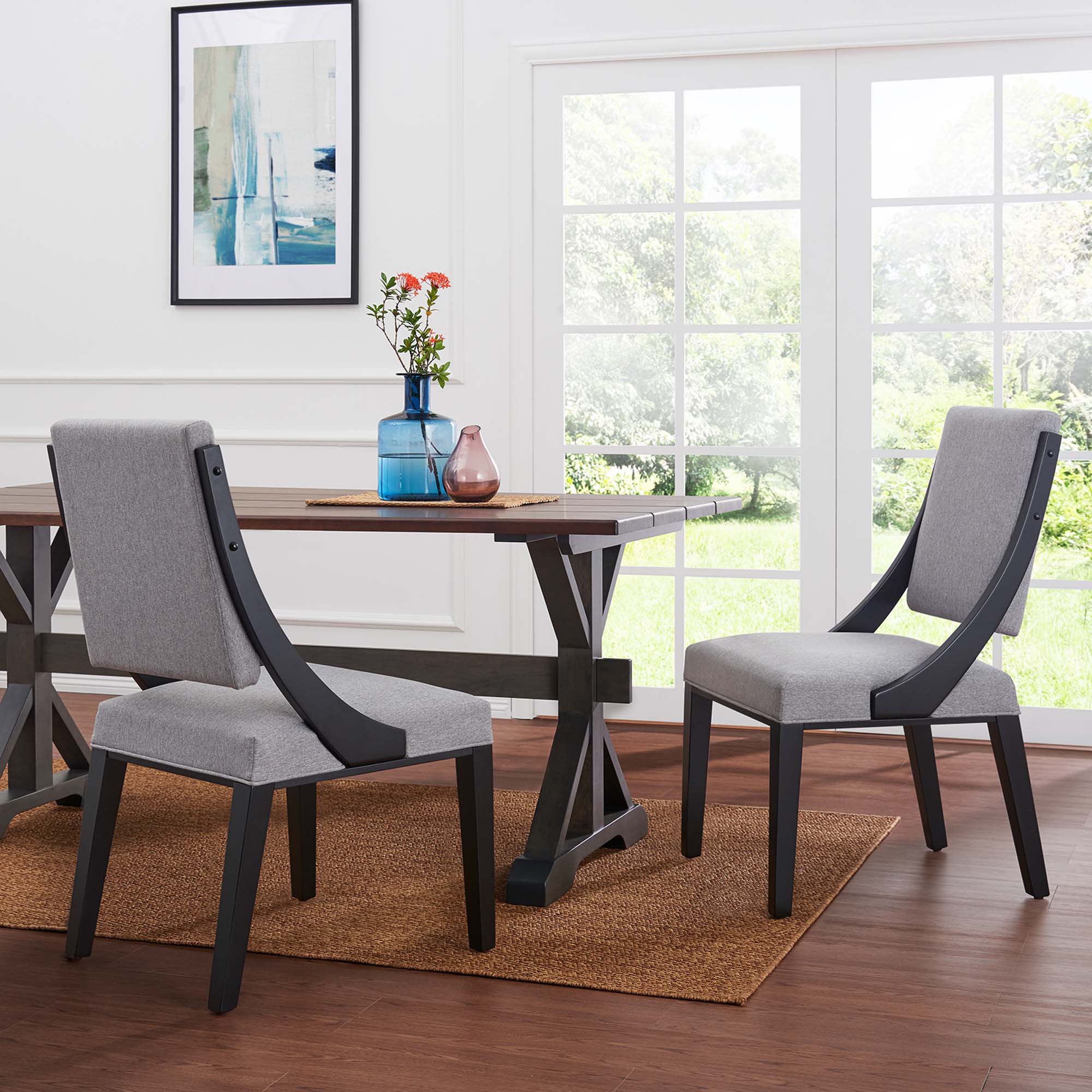 Cambridge Upholstered Fabric Dining Chairs - Set of 2 by Modway