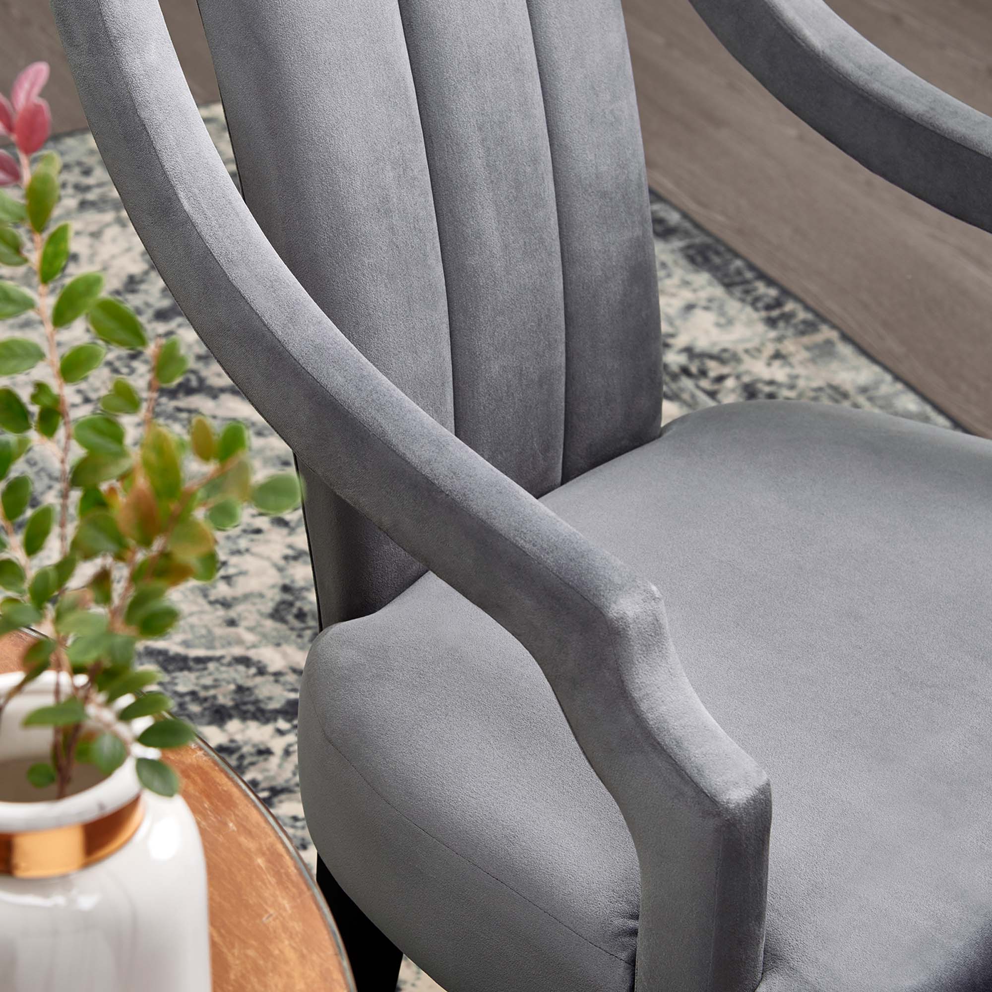 Moxie Upholstered Fabric Dining Armchairs - Set of 2 by Modway