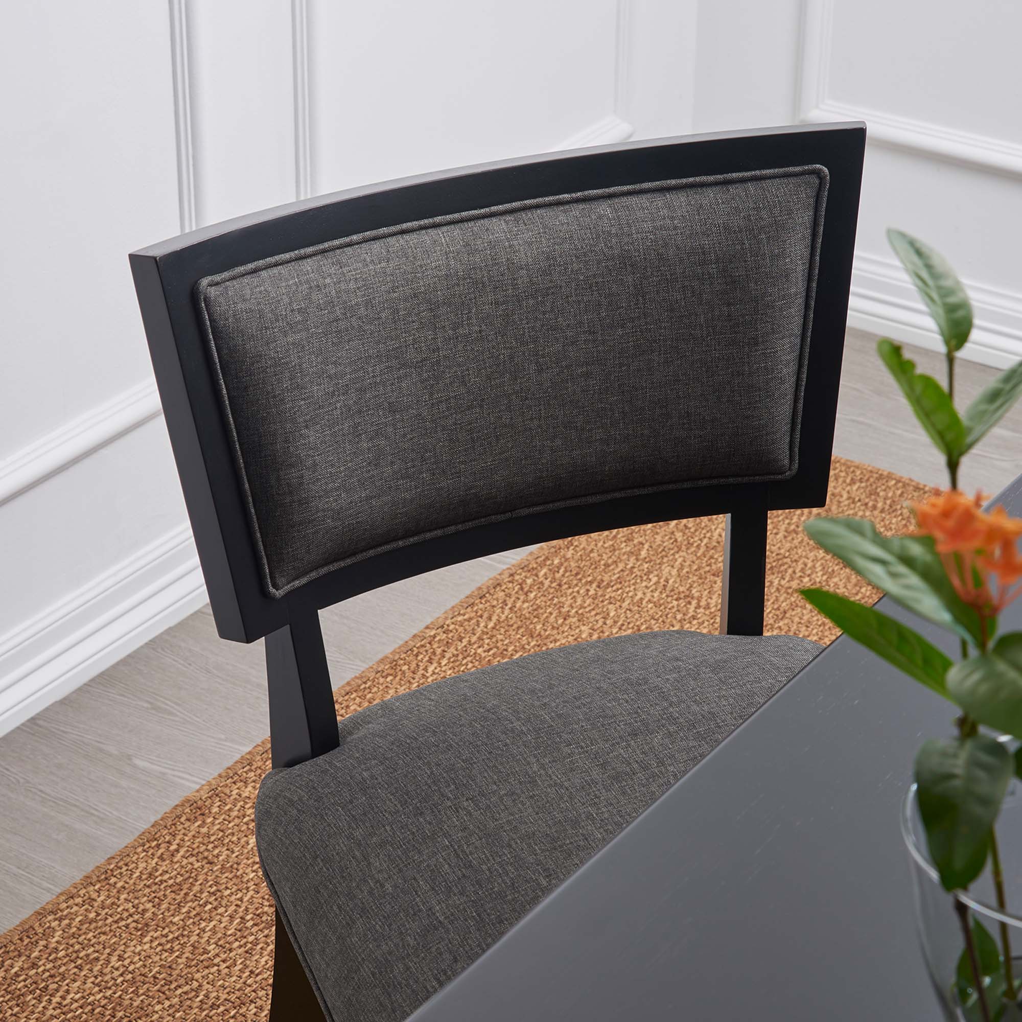 Pristine Upholstered Fabric Dining Chairs Set of 2 by Modway