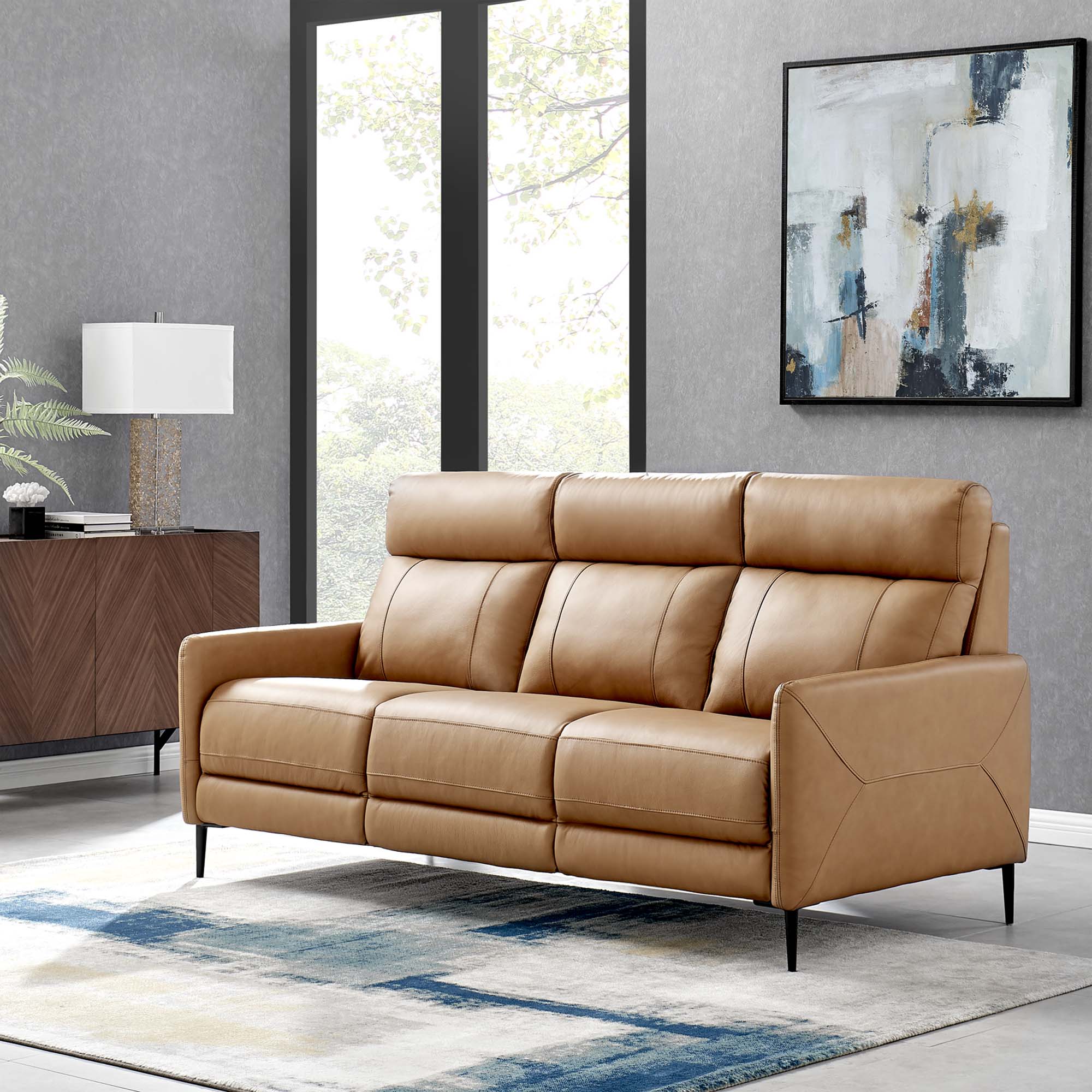 Huxley Leather Sofa by Modway