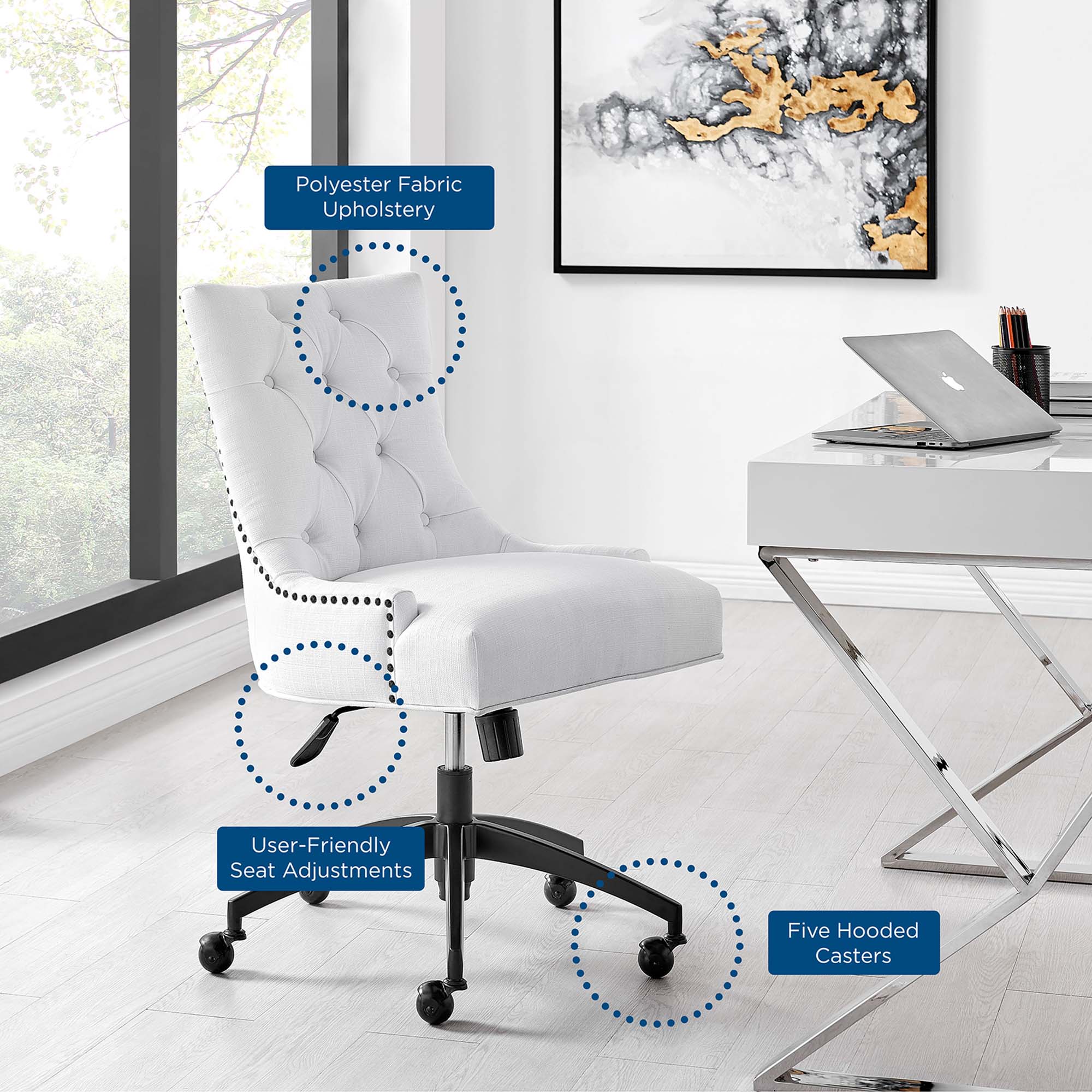 Regent Tufted Fabric Office Chair by Modway