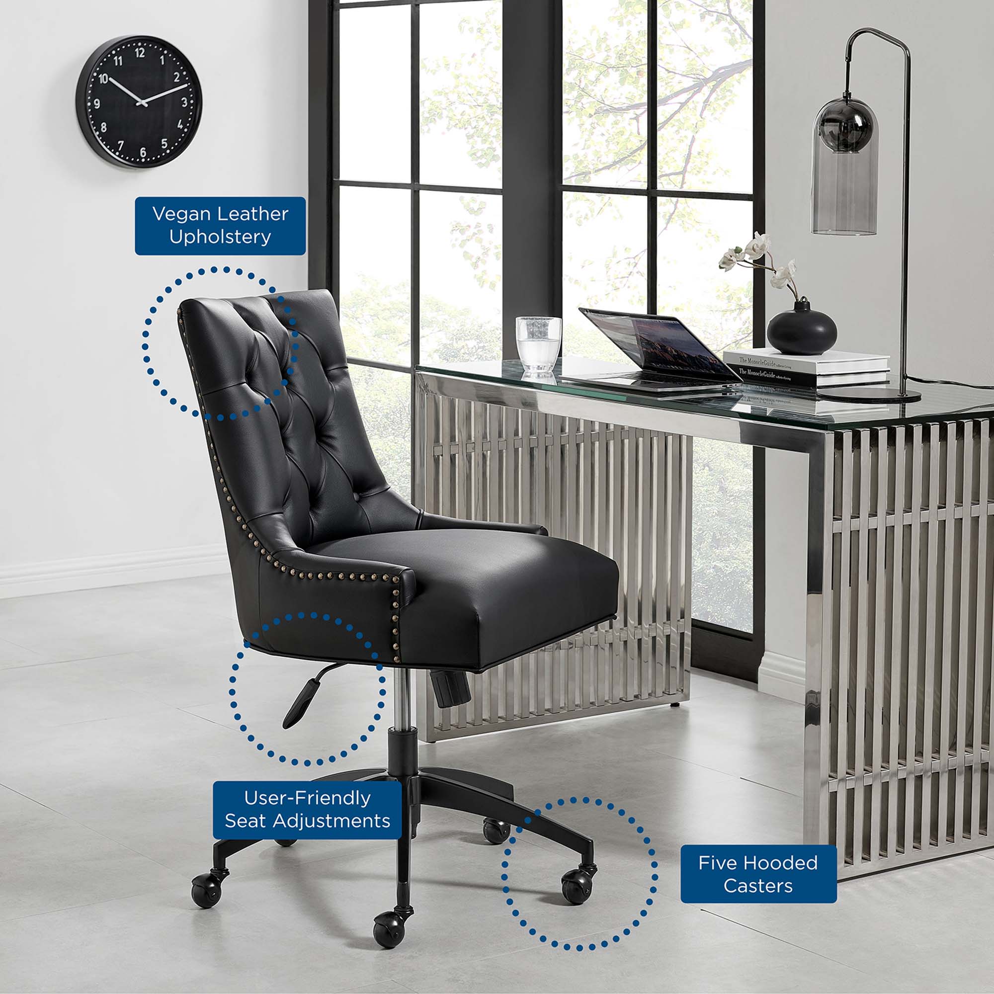 Regent Tufted Vegan Leather Office Chair by Modway