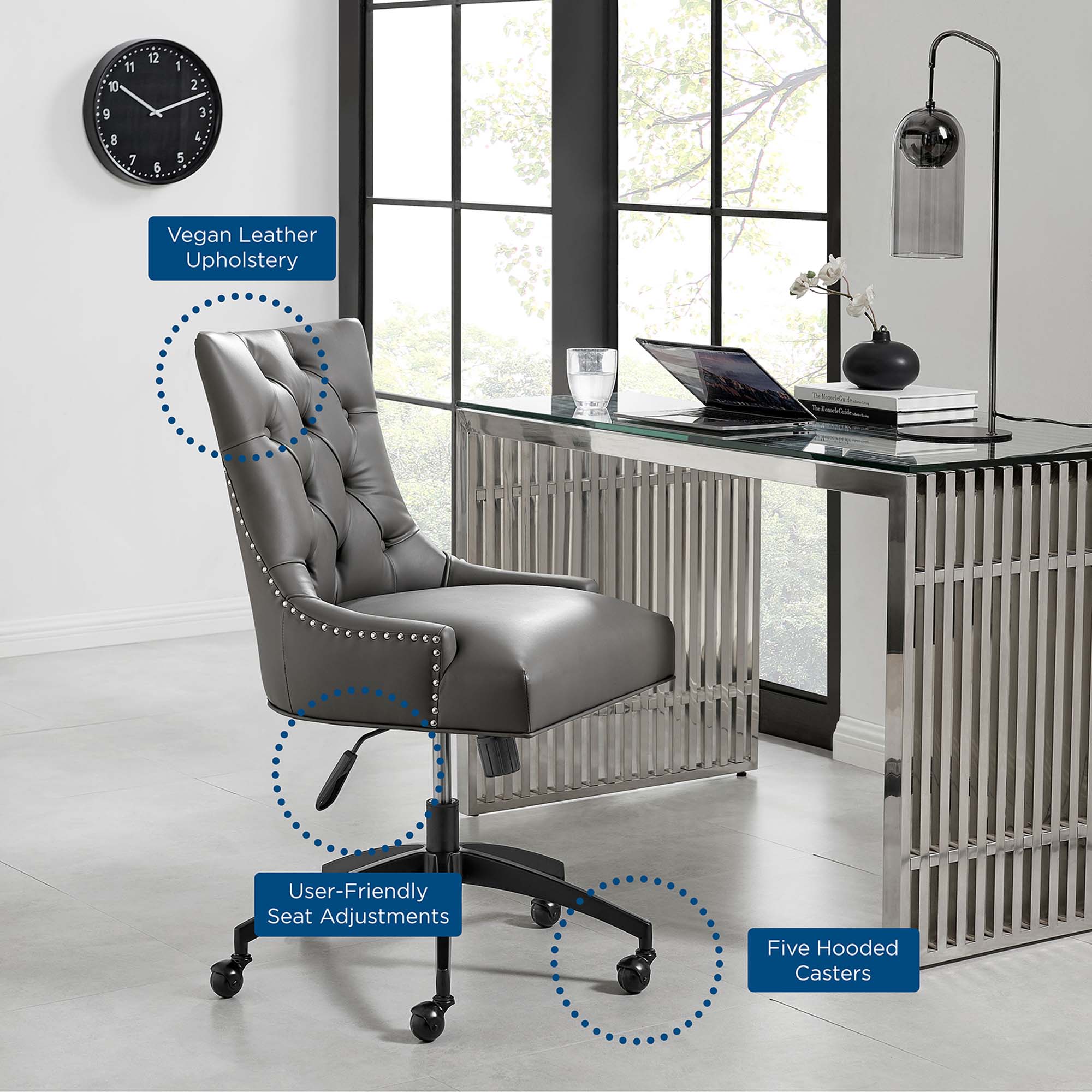 Regent Tufted Vegan Leather Office Chair by Modway