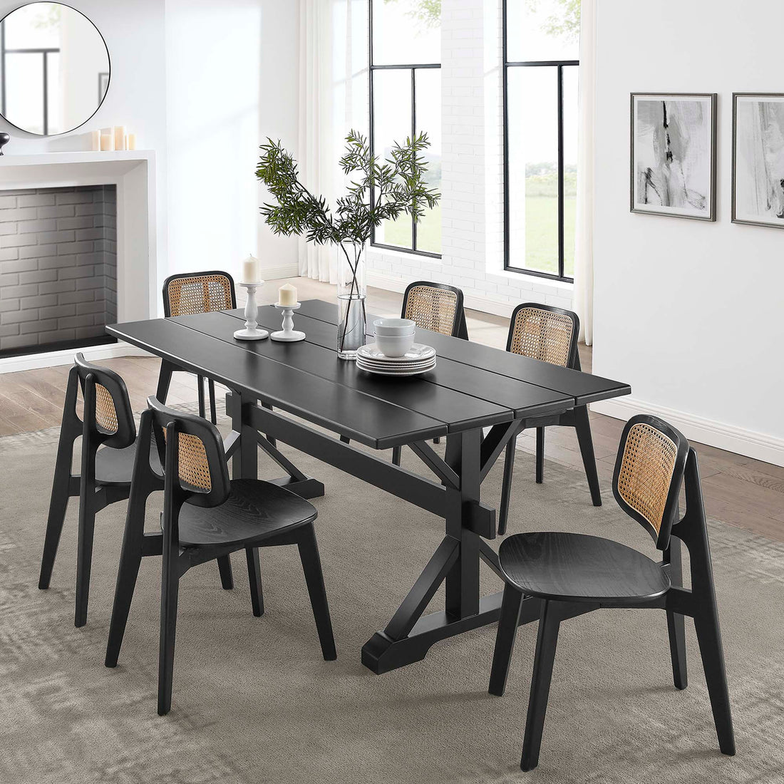 Windchime 71" Wood Dining Table by Modway