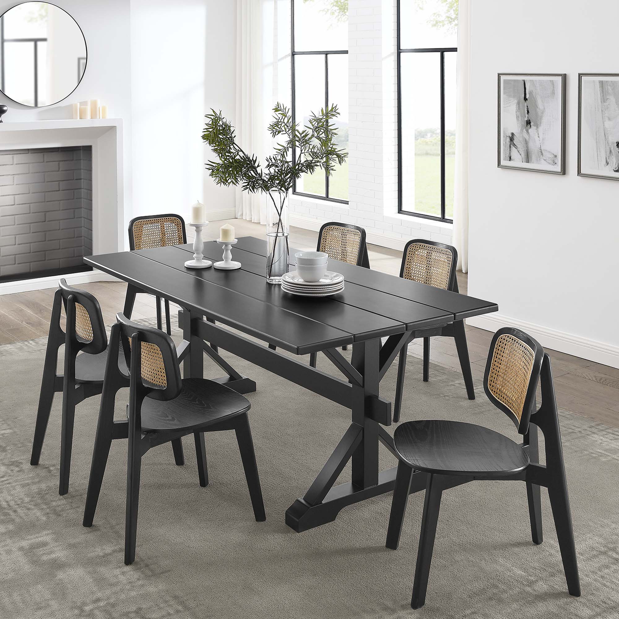 Windchime 71" Wood Dining Table by Modway