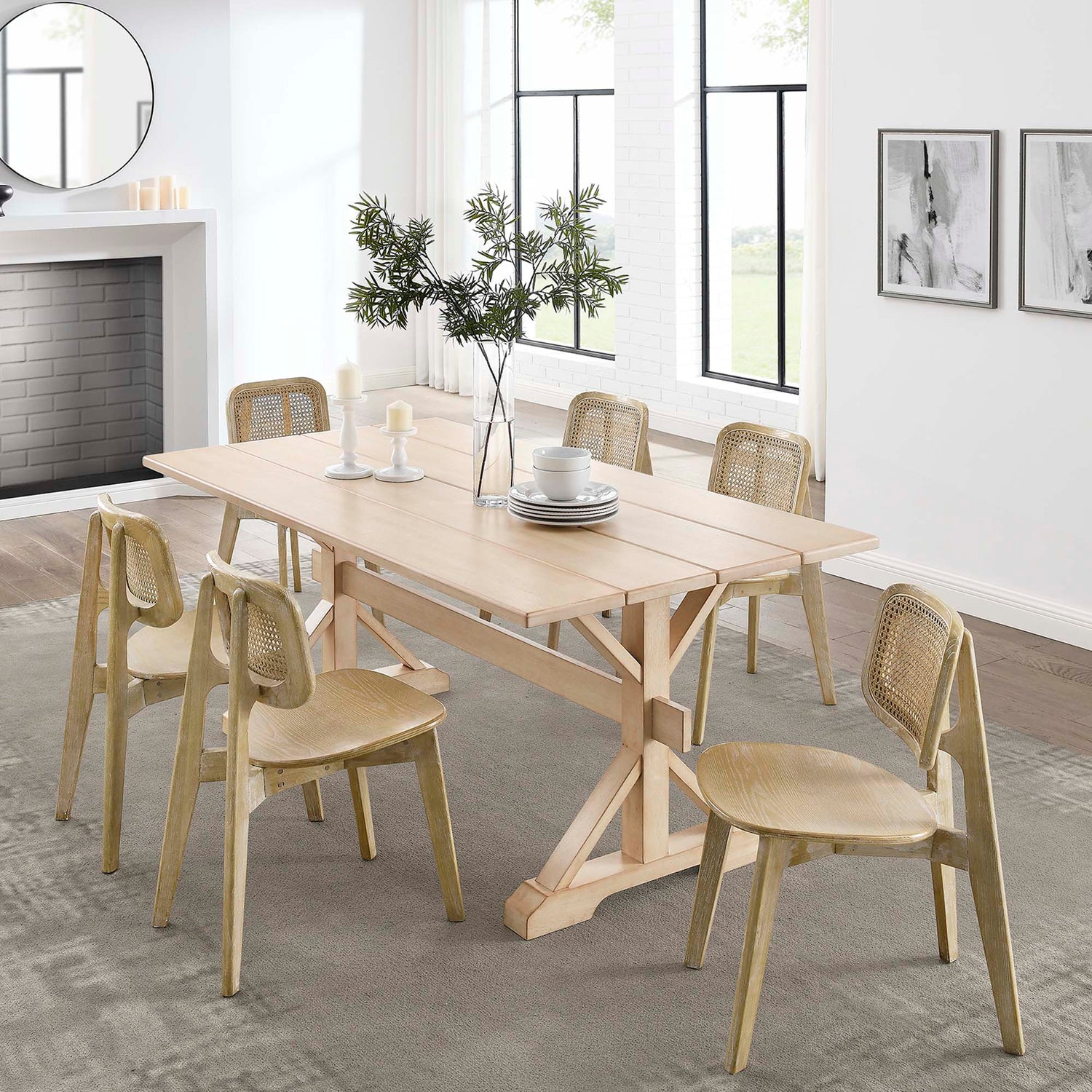 Windchime 71" Wood Dining Table by Modway