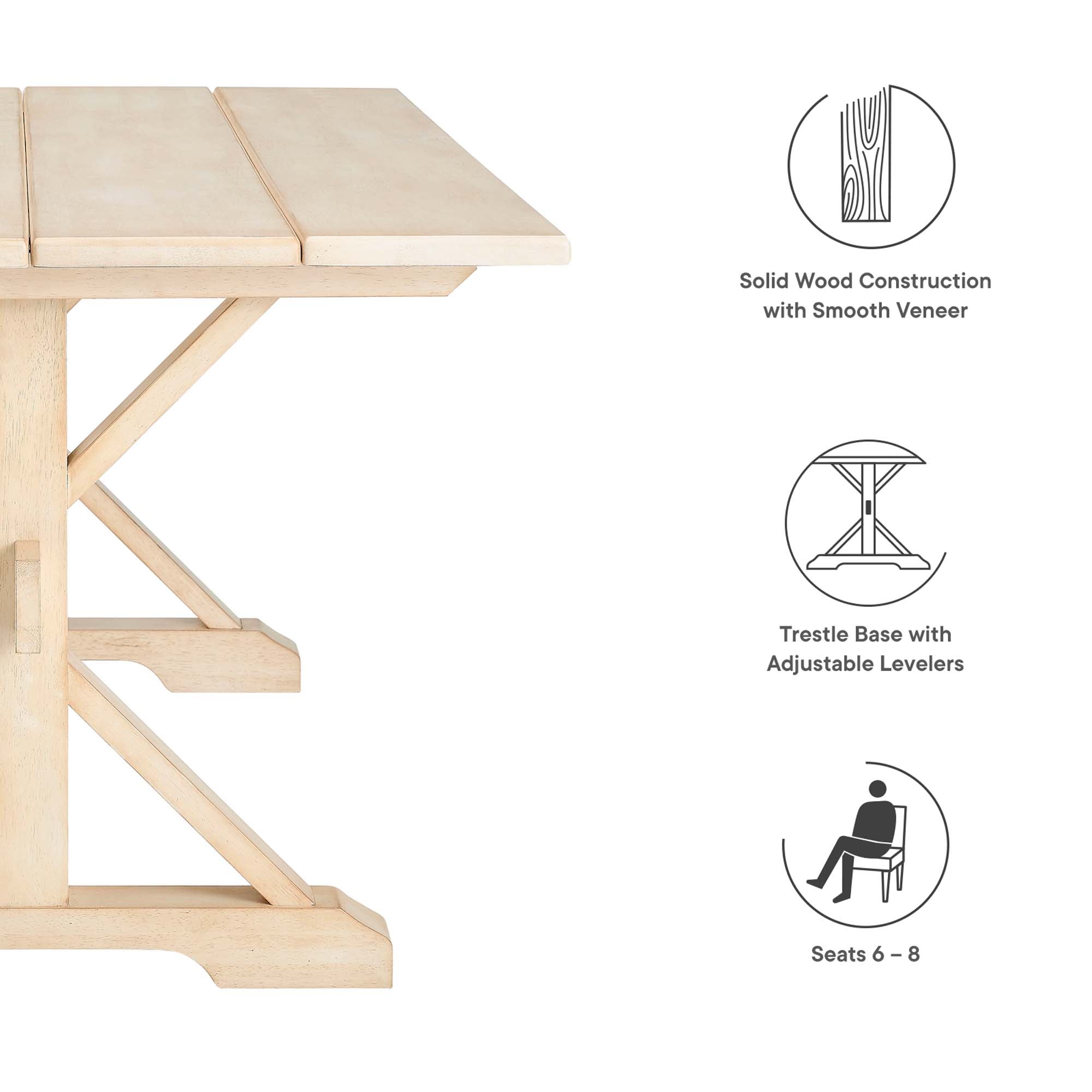 Windchime 71" Wood Dining Table by Modway
