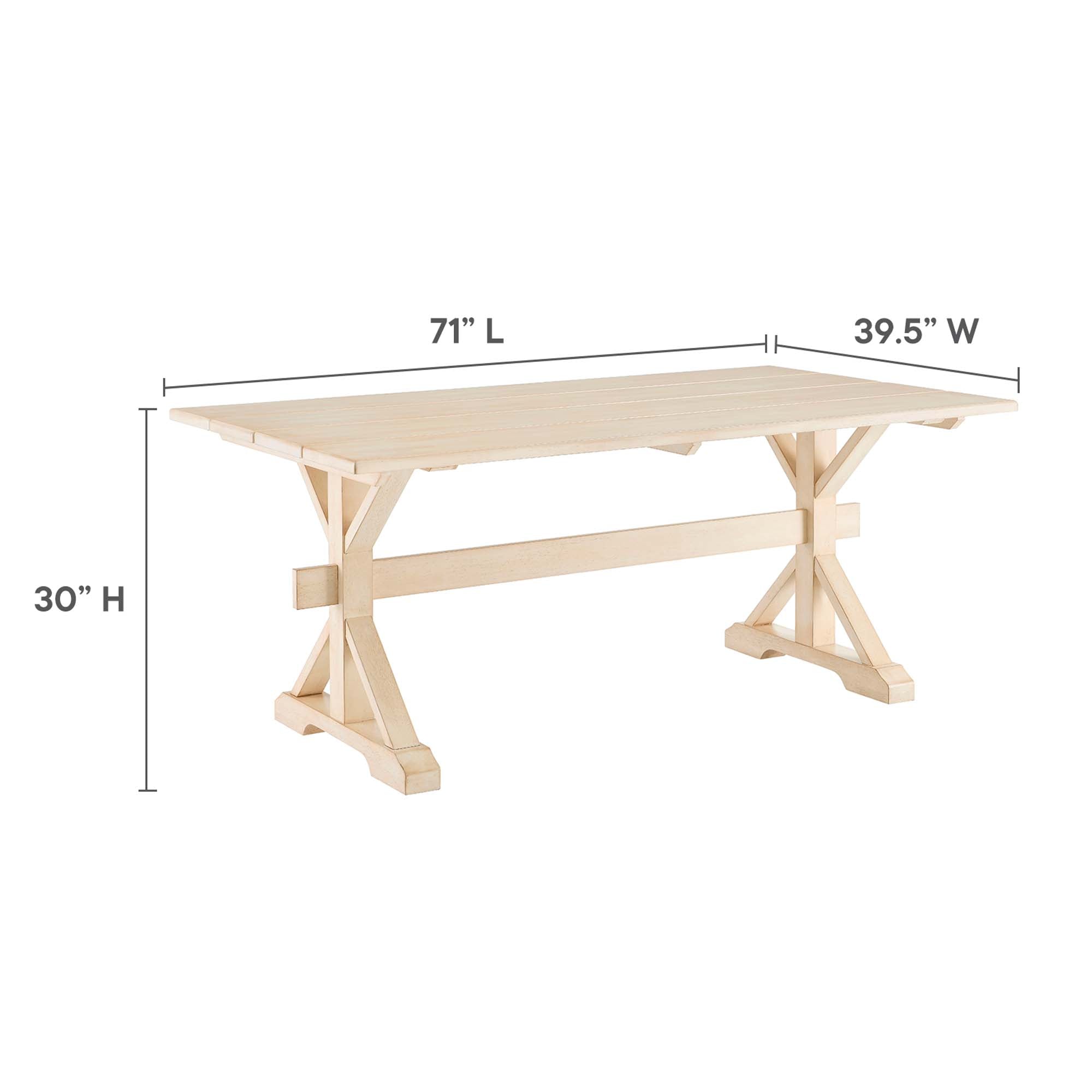 Windchime 71" Wood Dining Table by Modway