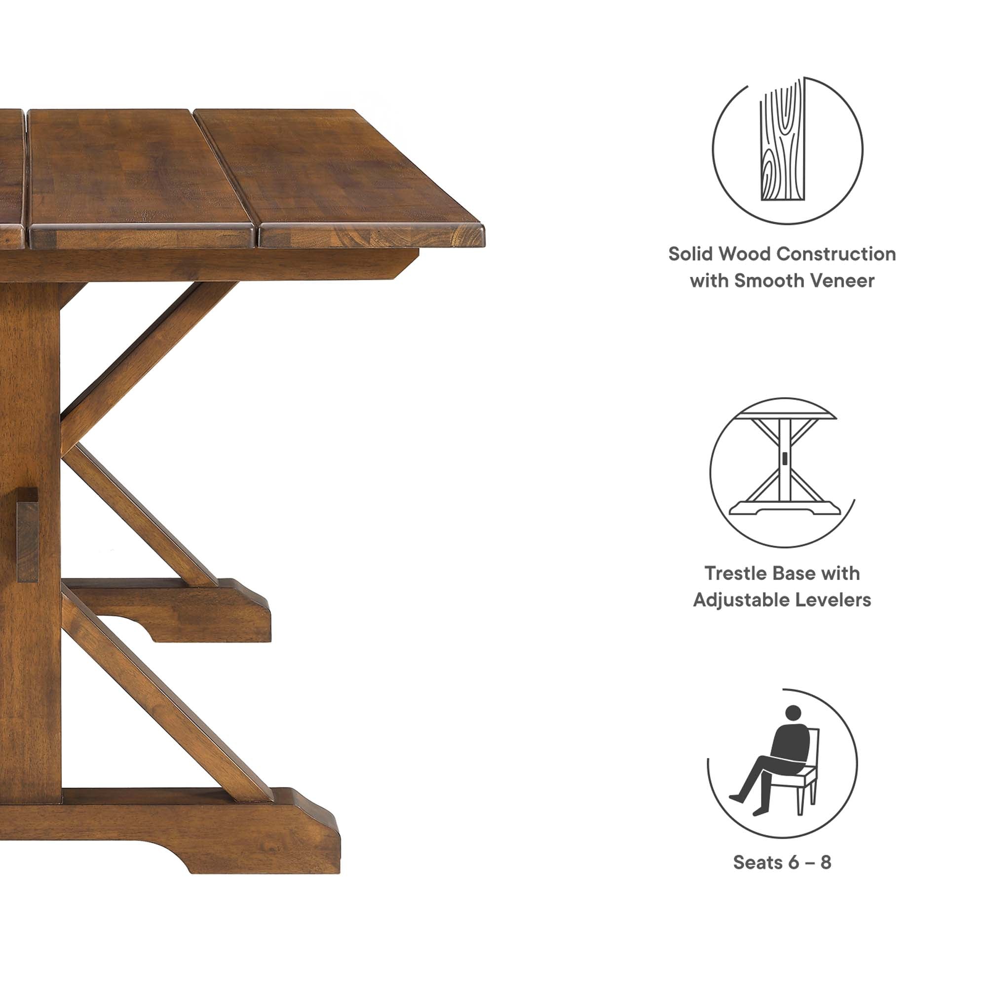 Windchime 71" Wood Dining Table by Modway