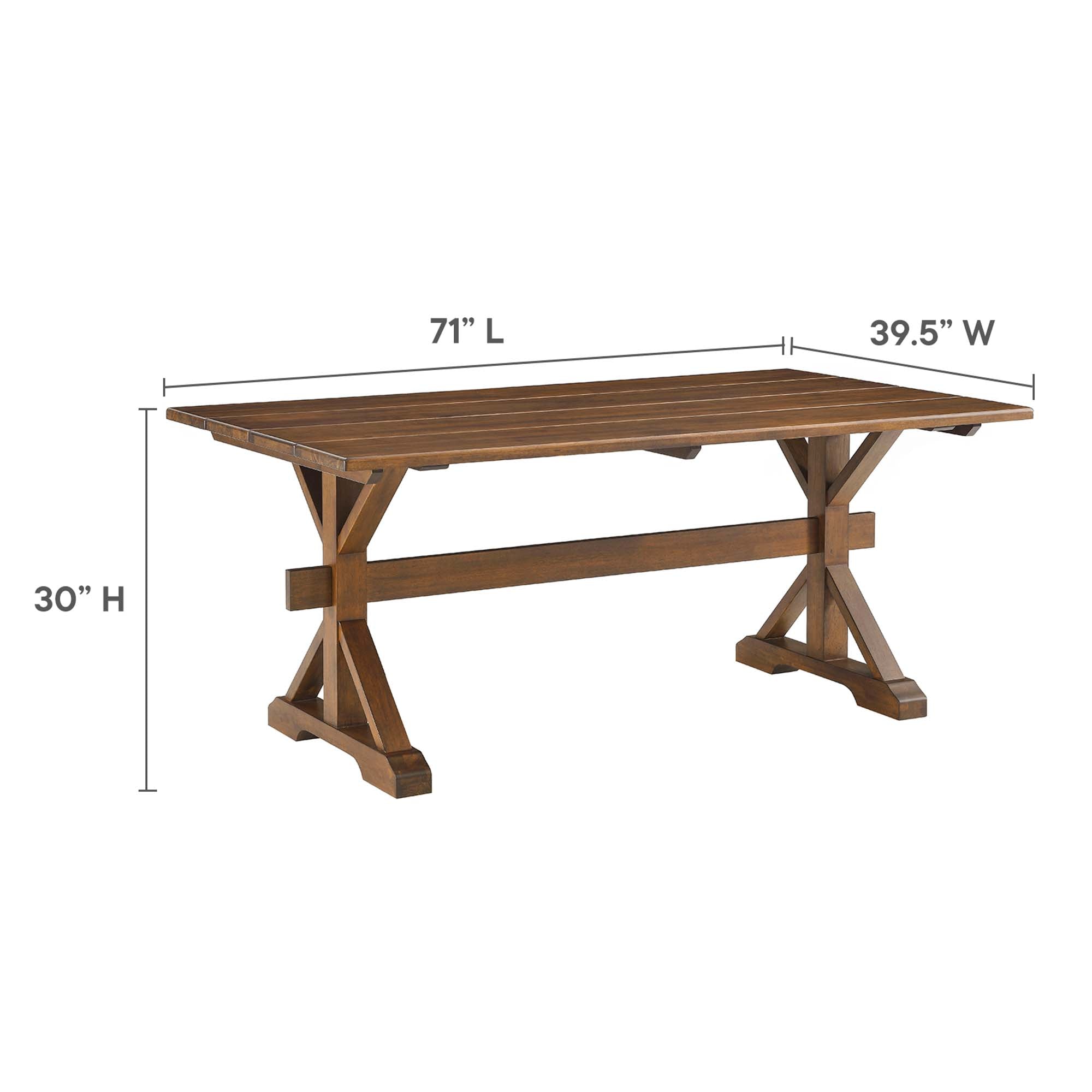 Windchime 71" Wood Dining Table by Modway