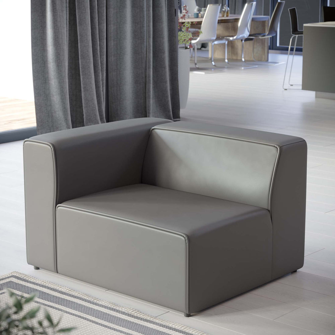 Mingle Vegan Leather Left-Arm Chair by Modway