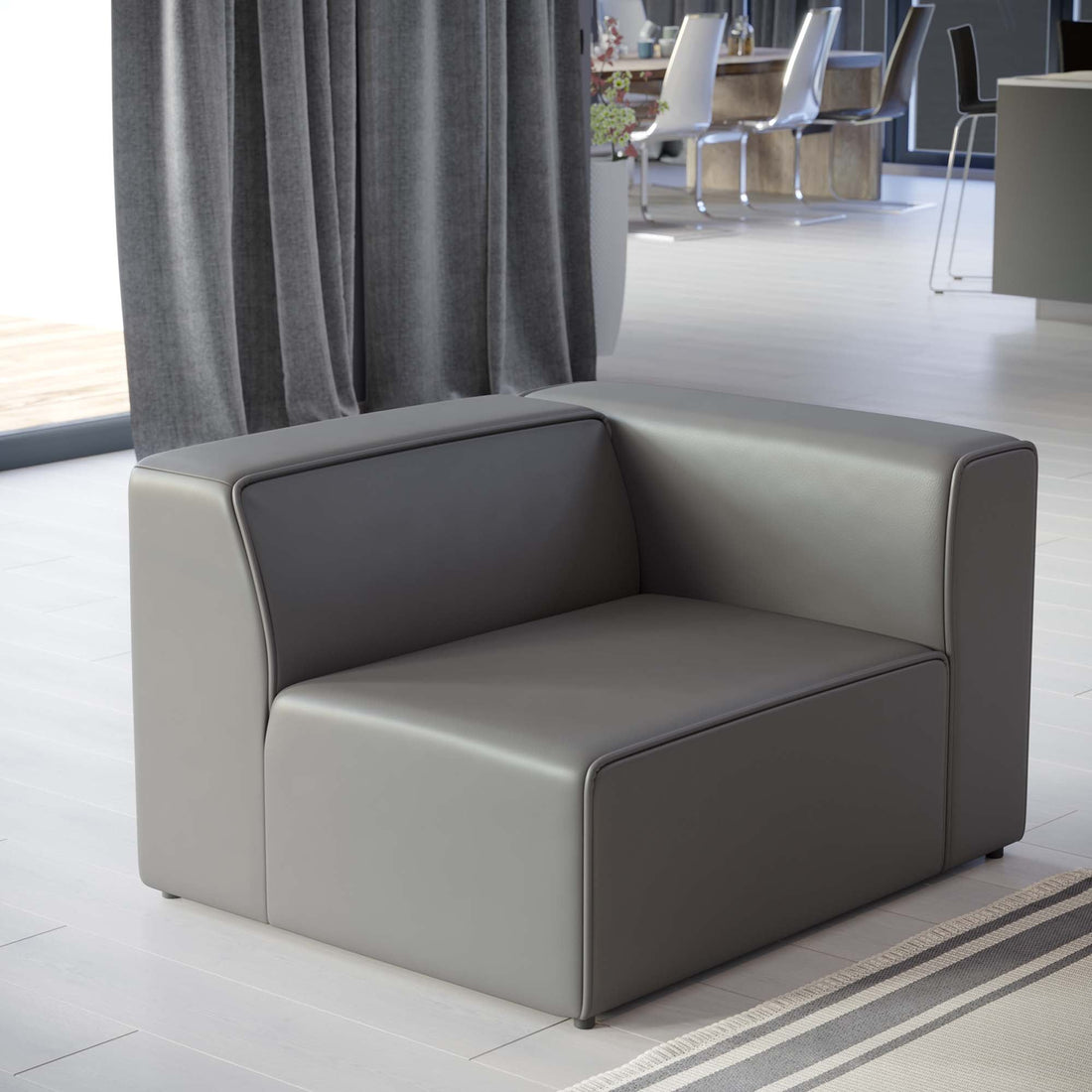 Mingle Vegan Leather Right-Arm Chair by Modway