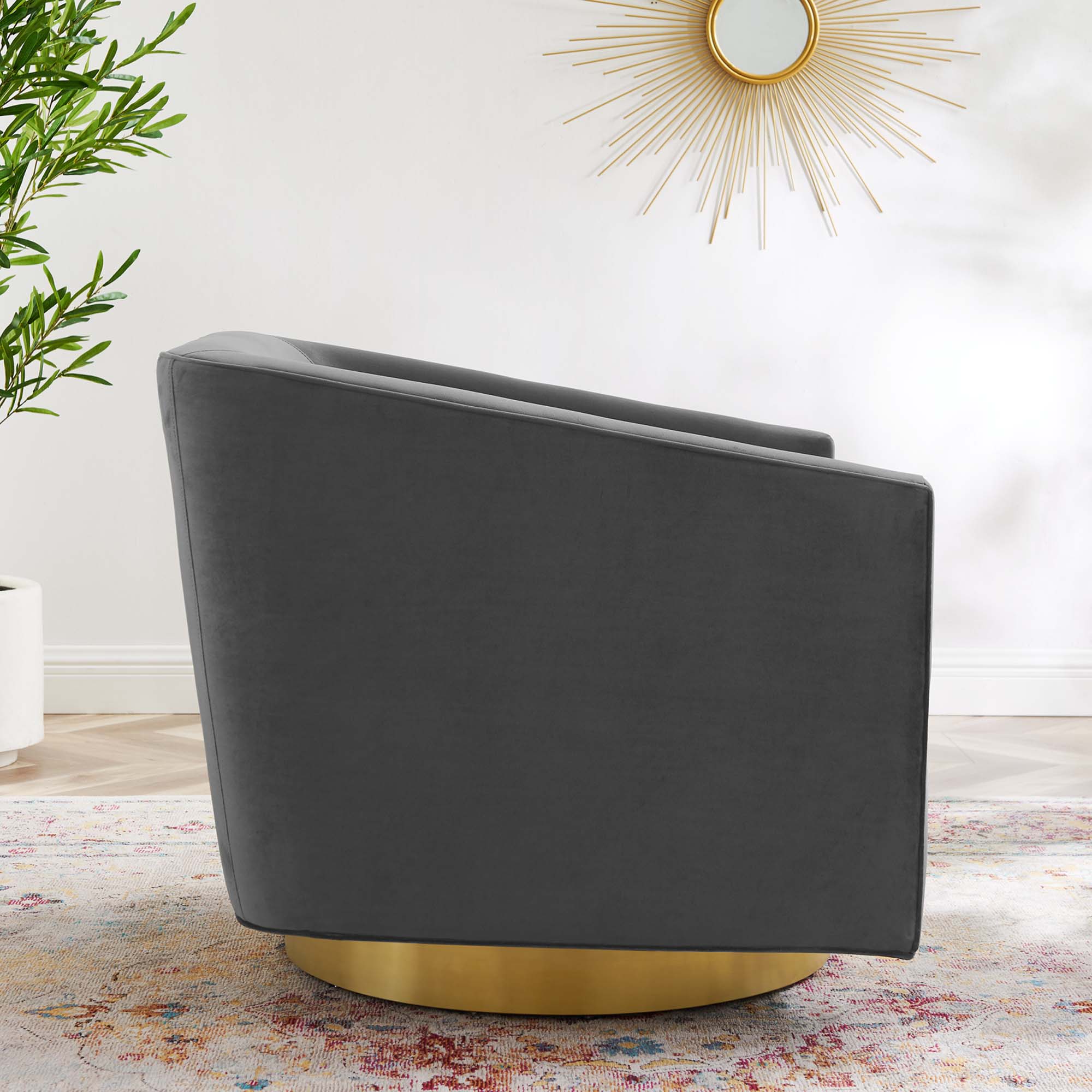 Twist Accent Lounge Performance Velvet Swivel Chair by Modway