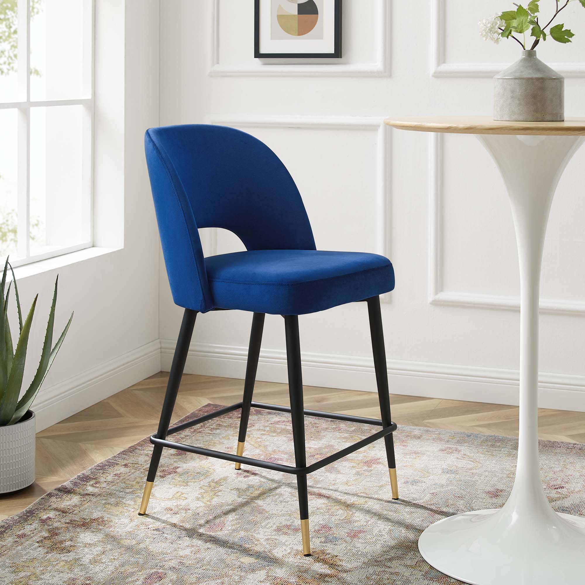 Rouse Performance Velvet Counter Stool by Modway