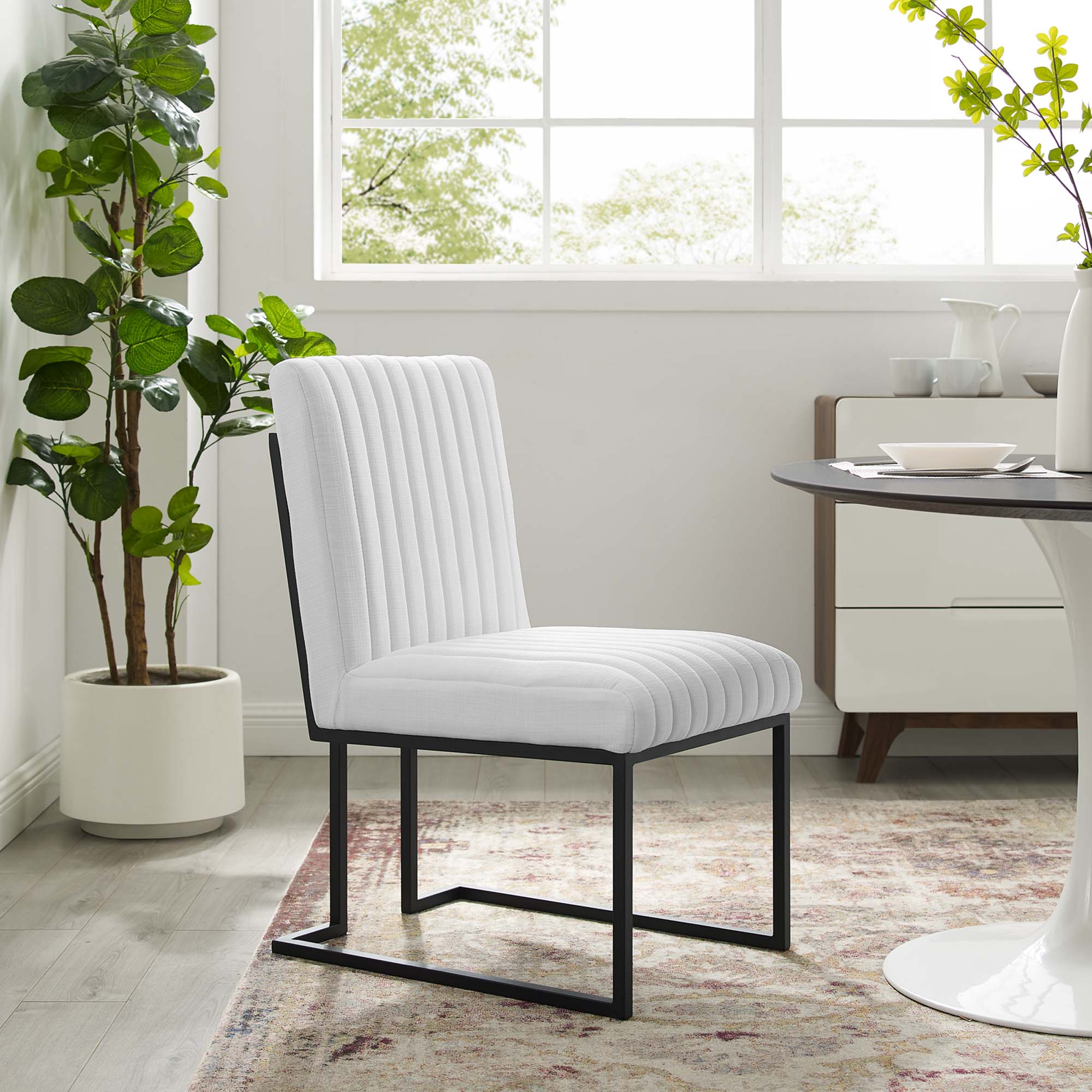 Indulge Channel Tufted Fabric Dining Chair by Modway