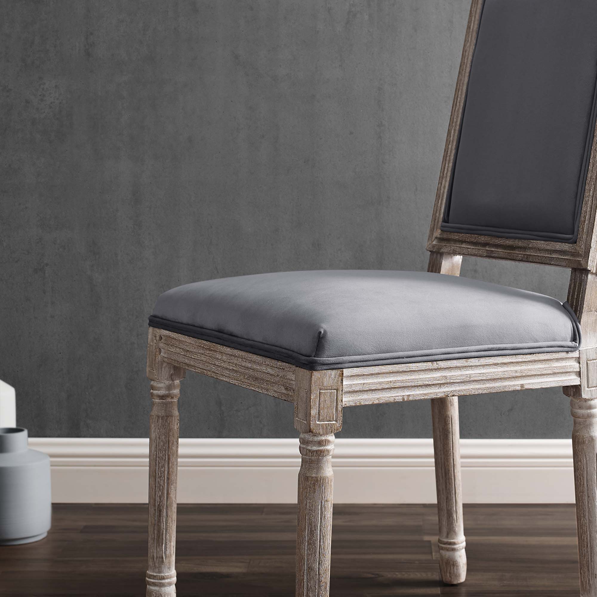 Court French Vintage Performance Velvet Dining Side Chair by Modway