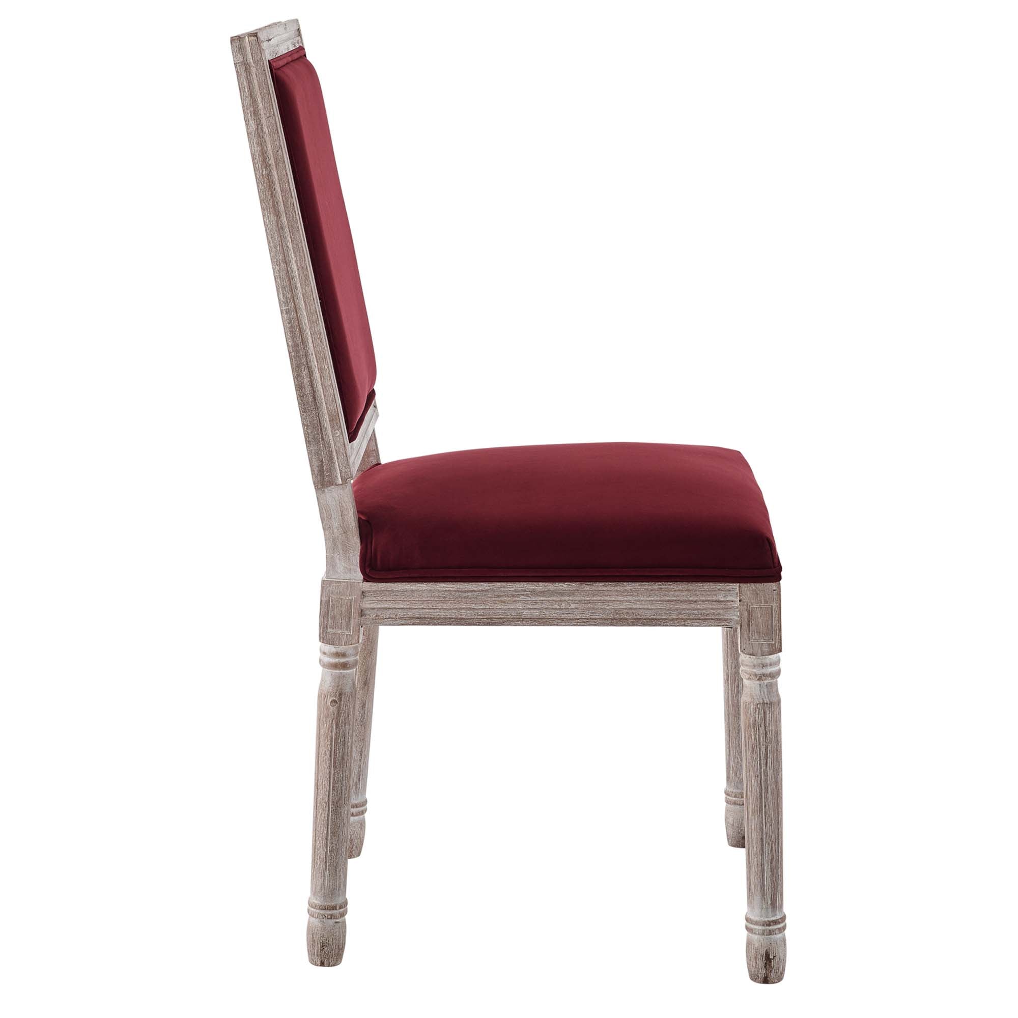 Court French Vintage Performance Velvet Dining Side Chair by Modway