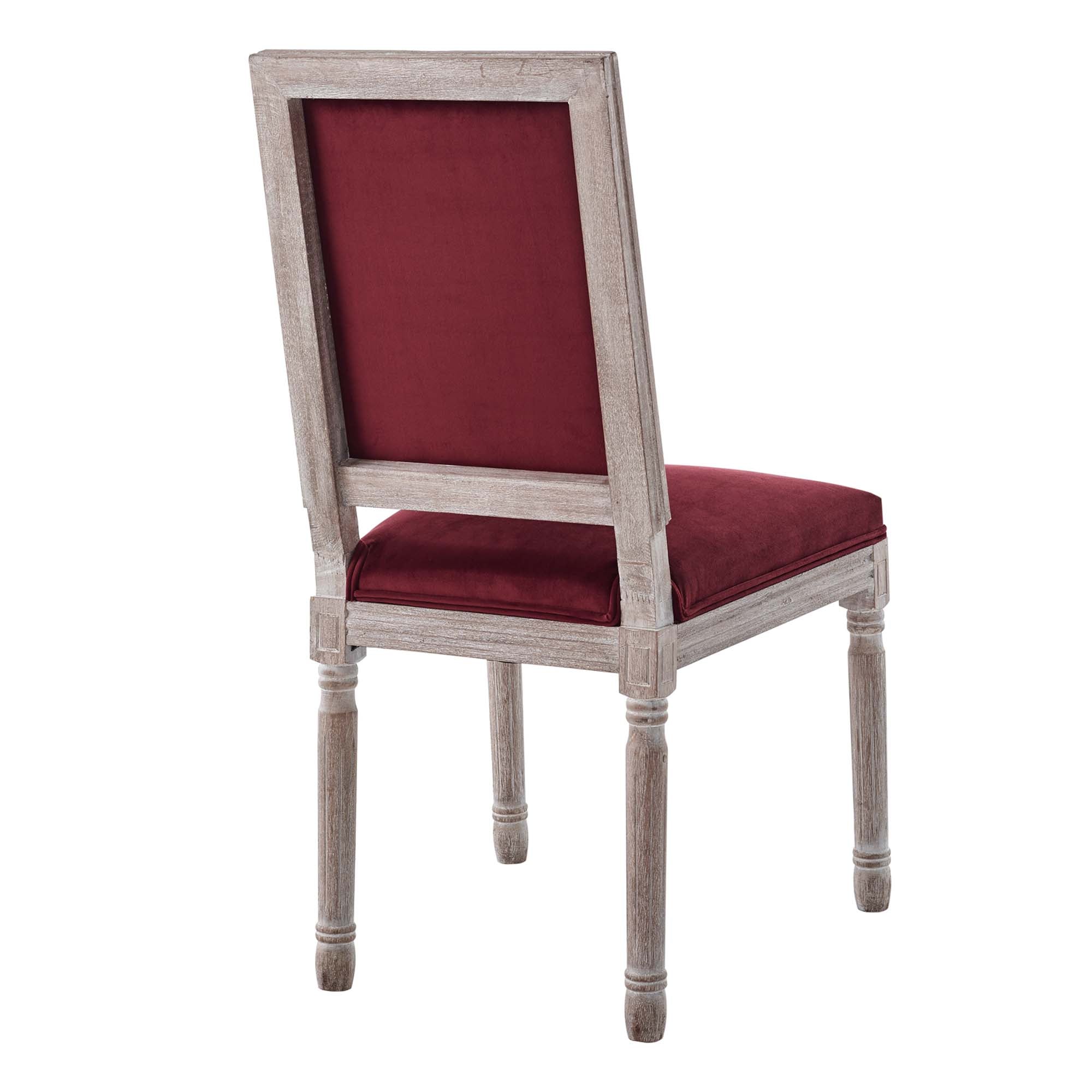 Court French Vintage Performance Velvet Dining Side Chair by Modway