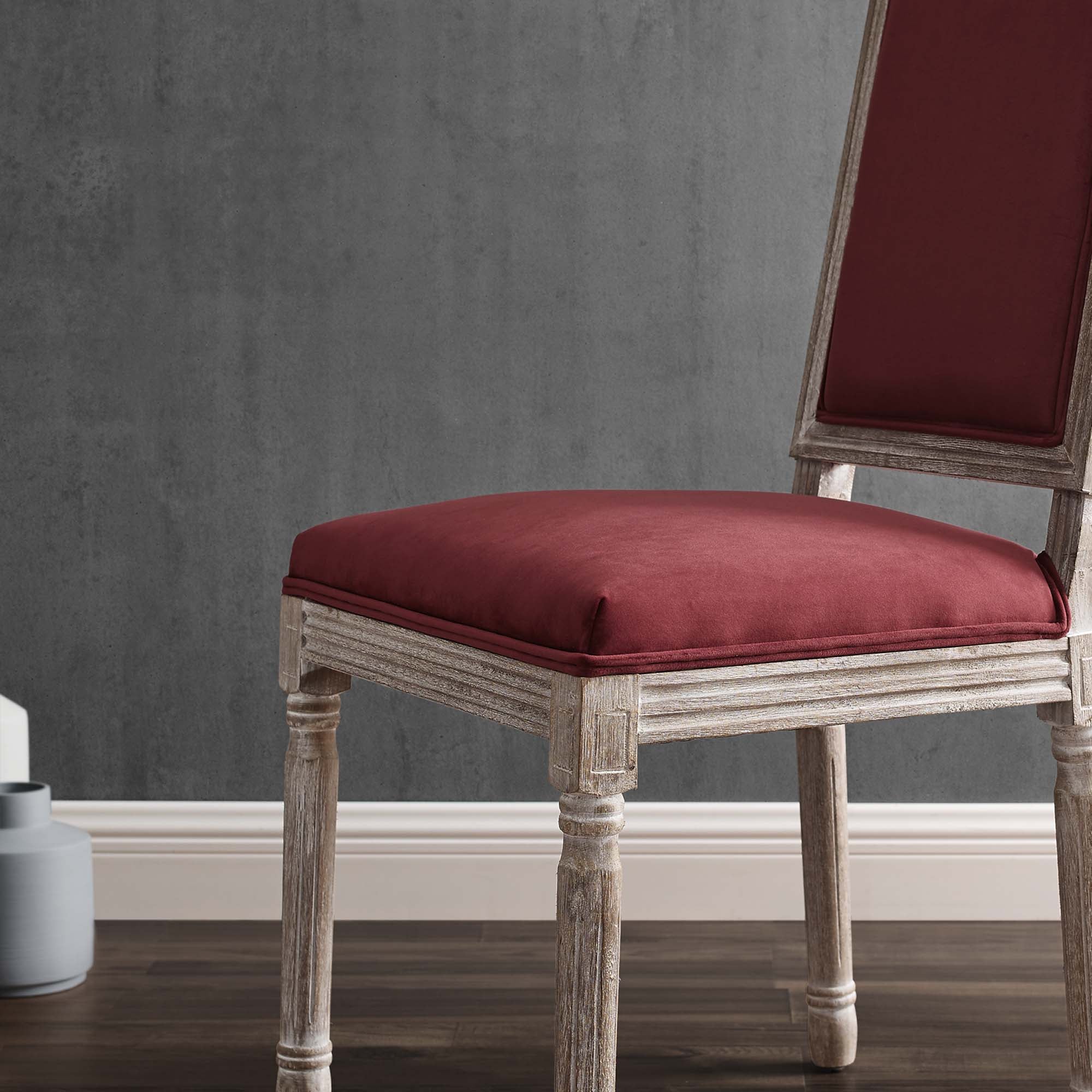 Court French Vintage Performance Velvet Dining Side Chair by Modway