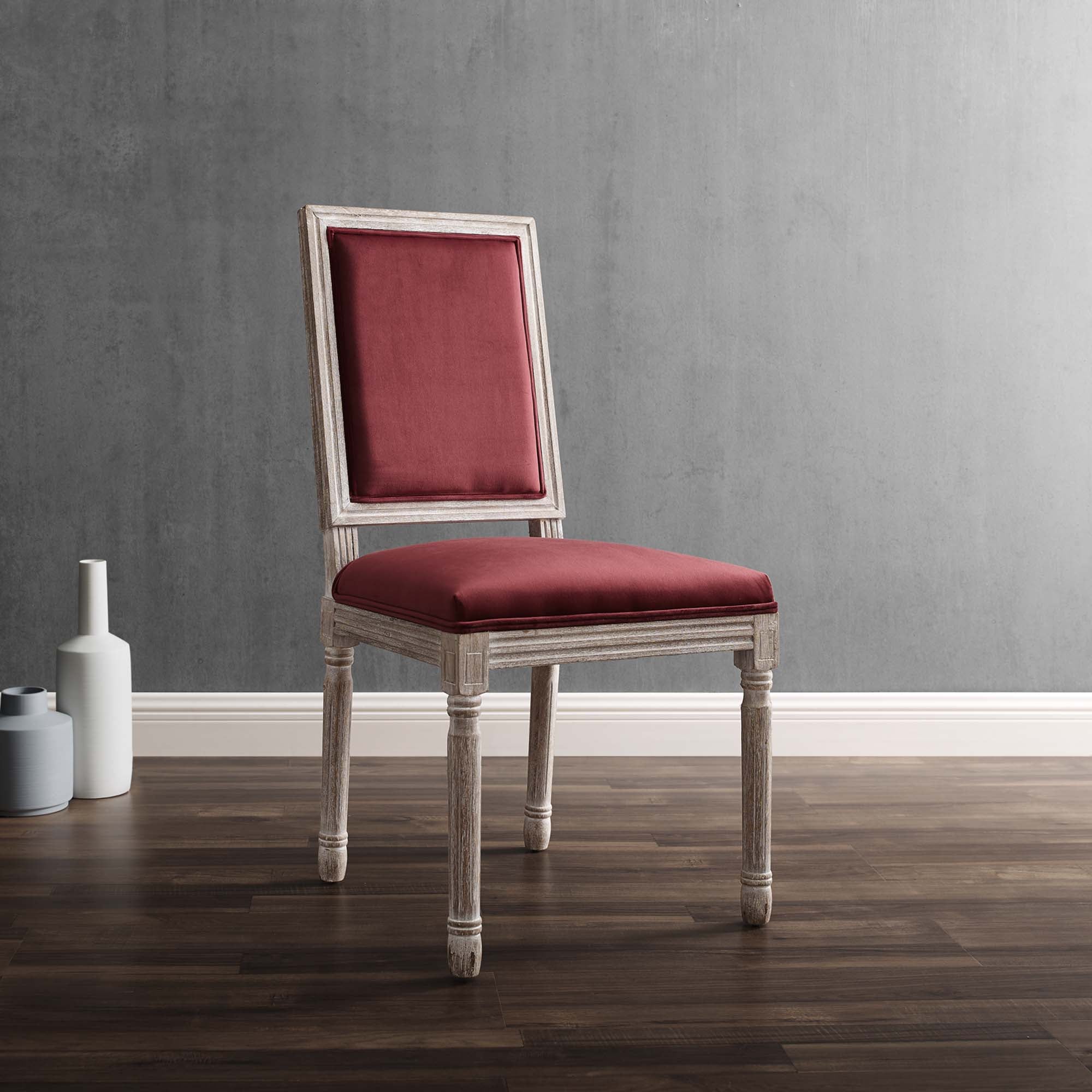 Court French Vintage Performance Velvet Dining Side Chair by Modway