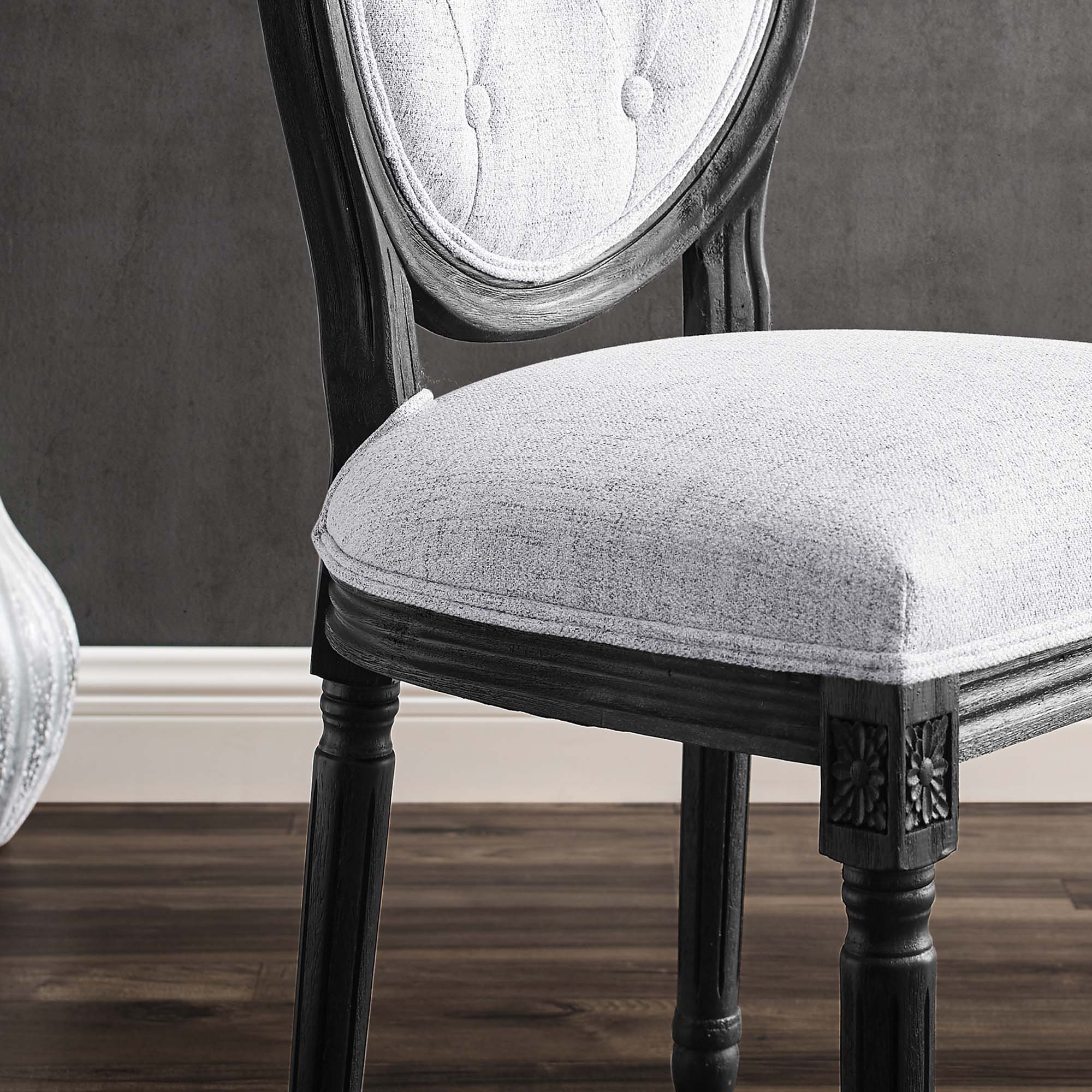 Arise Vintage French Upholstered Fabric Dining Side Chair by Modway