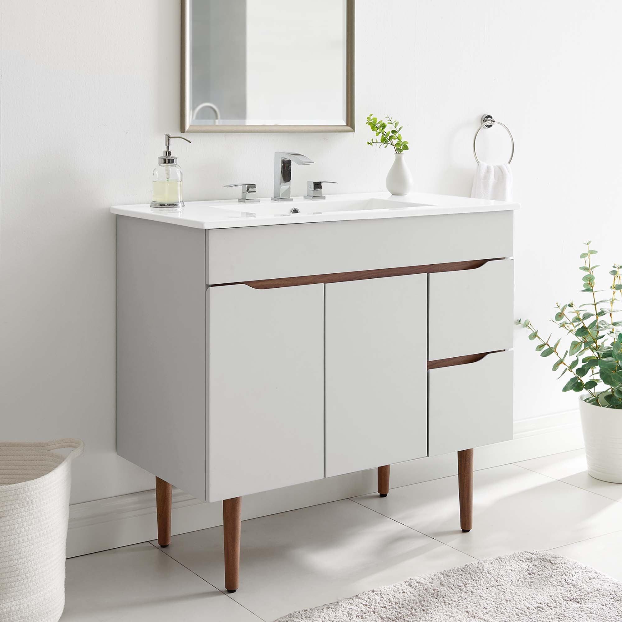 Harvest Bathroom Vanity Basin Included by Modway