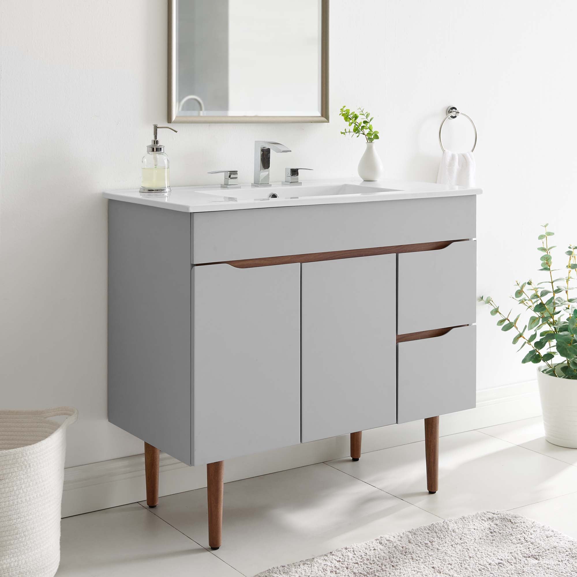 Harvest Bathroom Vanity Basin Included by Modway