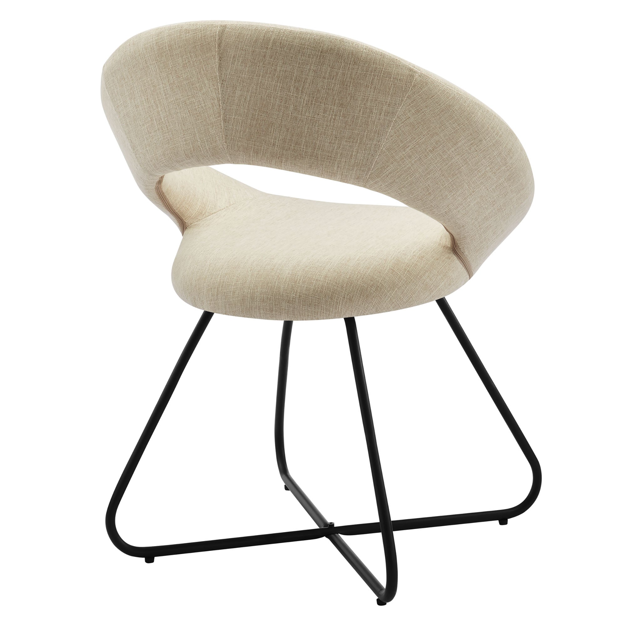 Nouvelle Upholstered Fabric Dining Chair Set of 2 by Modway