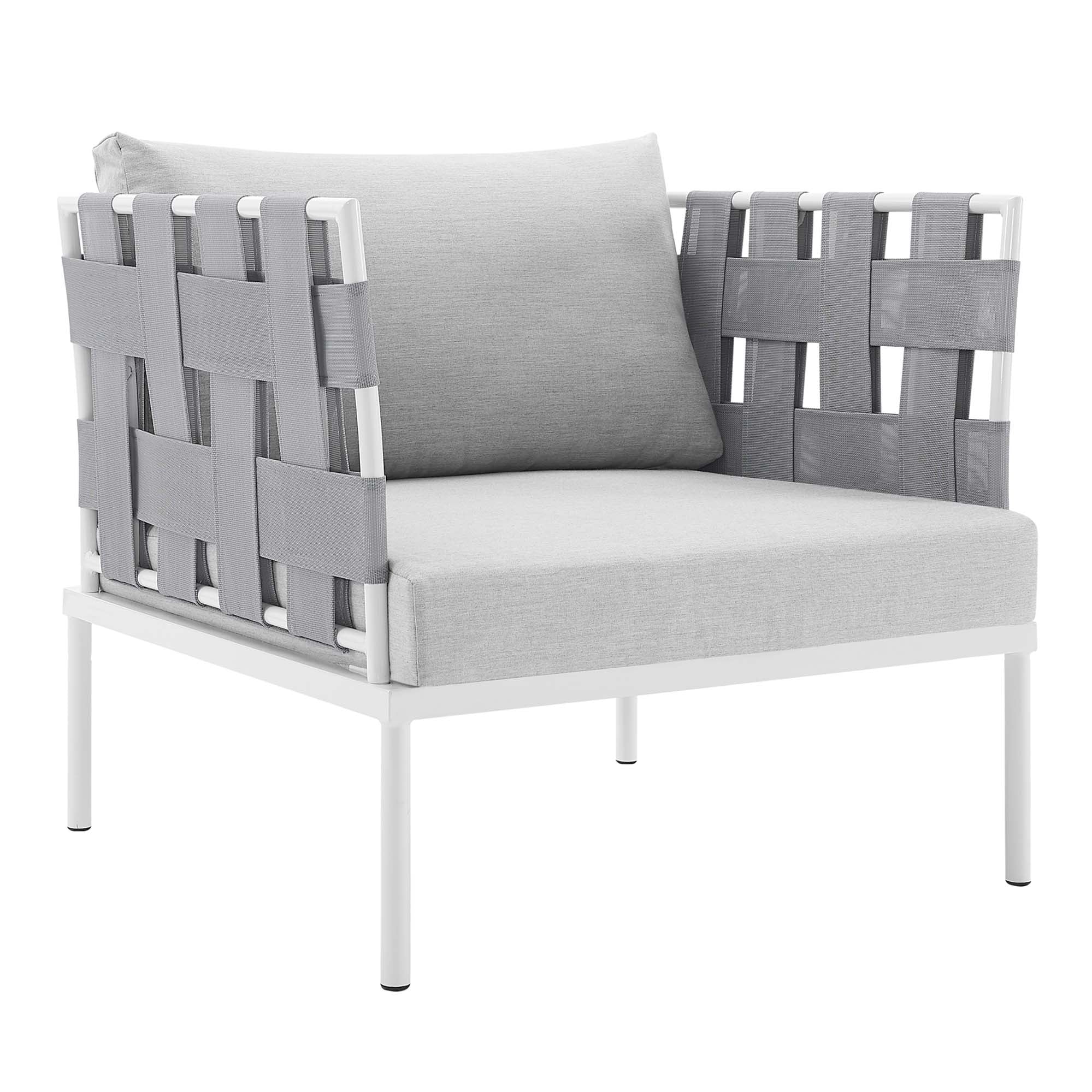 Harmony 3-Piece Sunbrella® Outdoor Patio Aluminum Seating Set by Modway