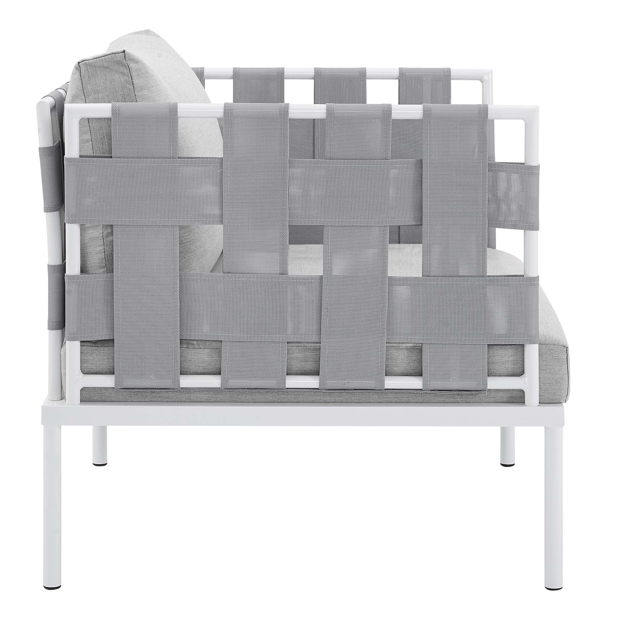 Harmony 3-Piece Sunbrella® Outdoor Patio Aluminum Seating Set by Modway