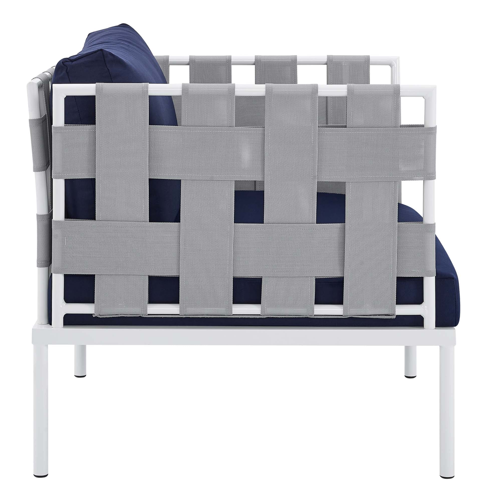 Harmony 3-Piece Sunbrella® Outdoor Patio Aluminum Seating Set by Modway