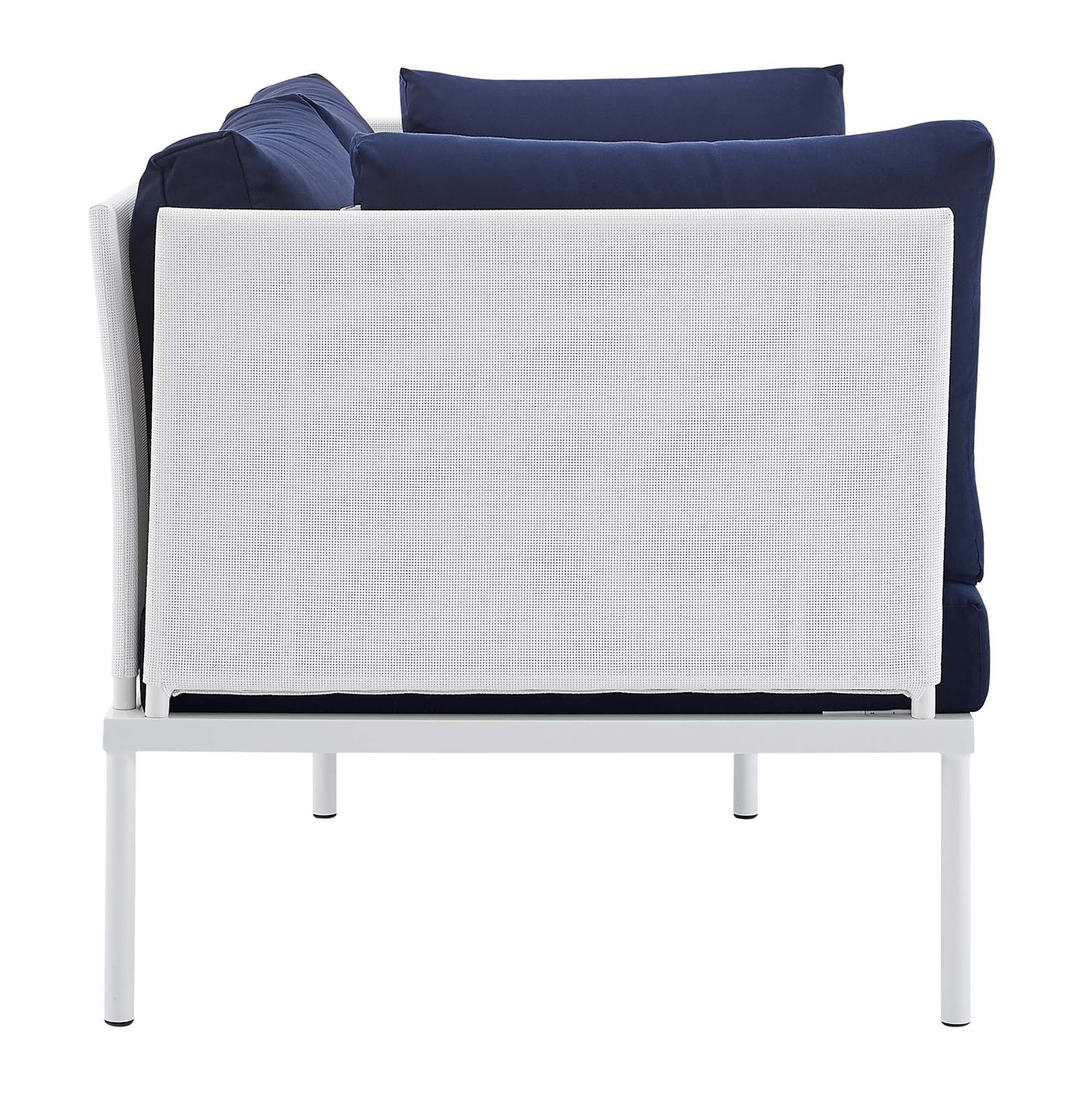 Harmony 4-Piece Sunbrella® Outdoor Patio Aluminum Seating Set by Modway