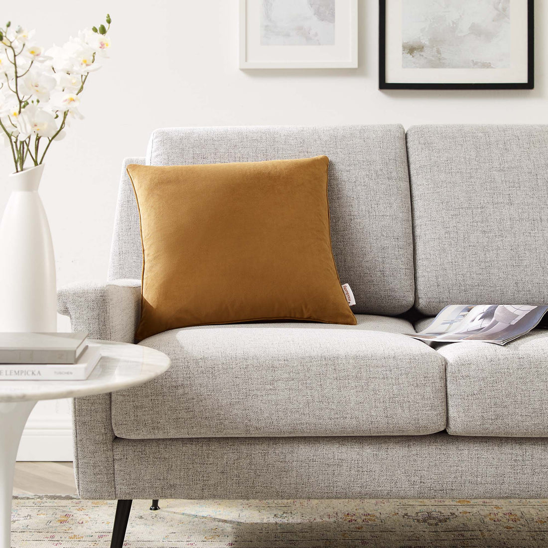 Enhance Performance Velvet Throw Pillow by Modway