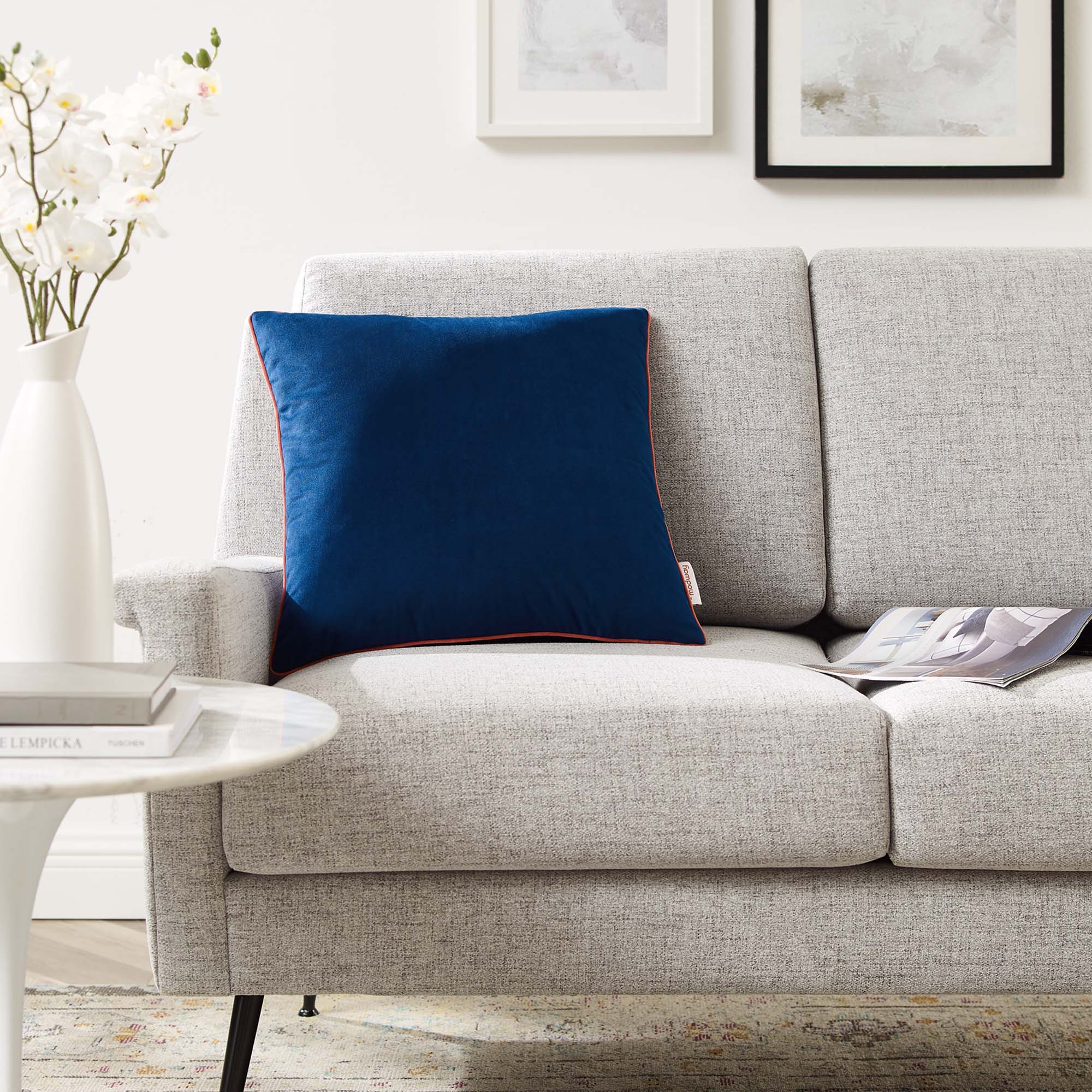 Accentuate Performance Velvet Throw Pillow by Modway