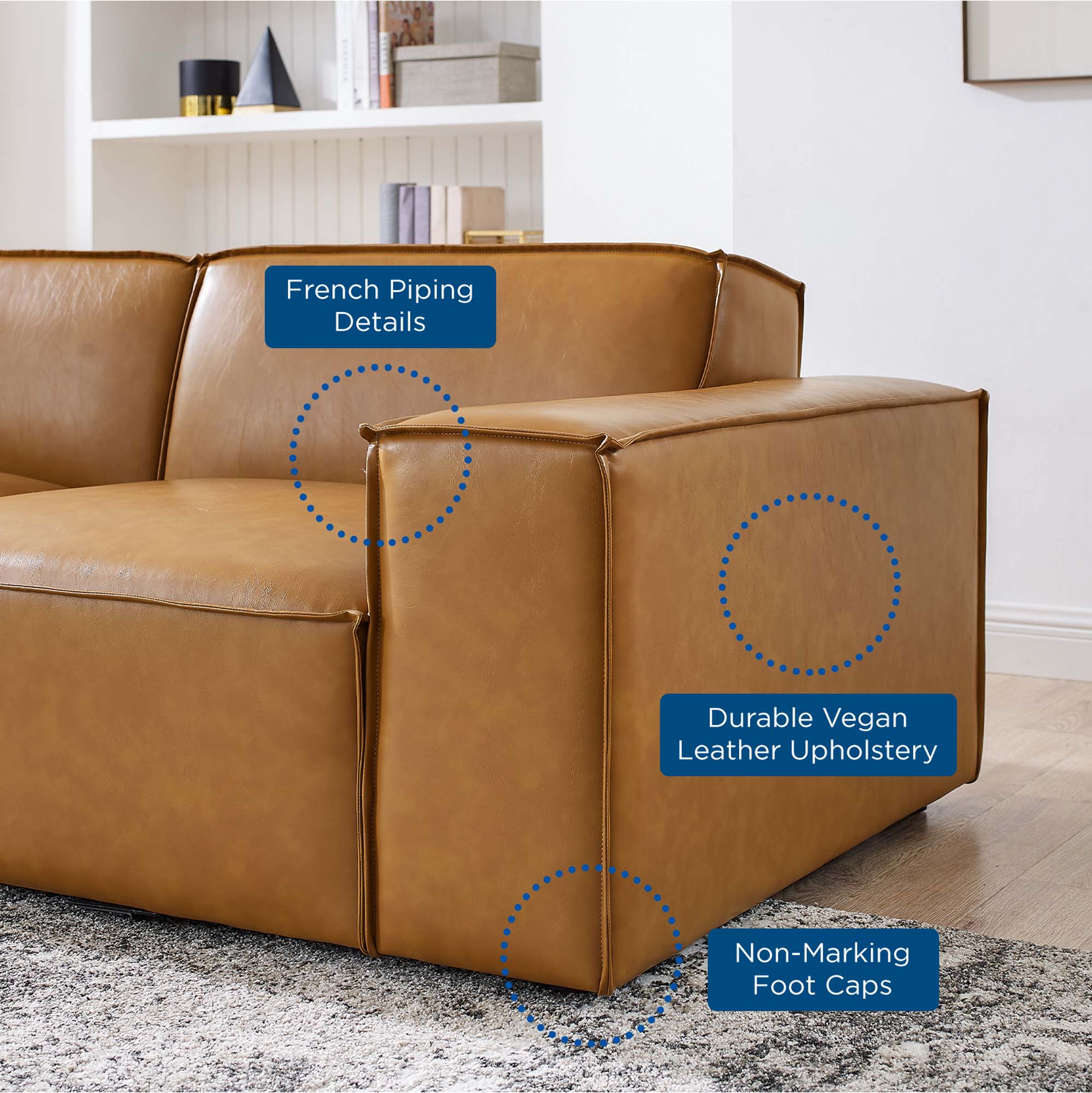 Restore Vegan Leather 4-Piece Sofa by Modway