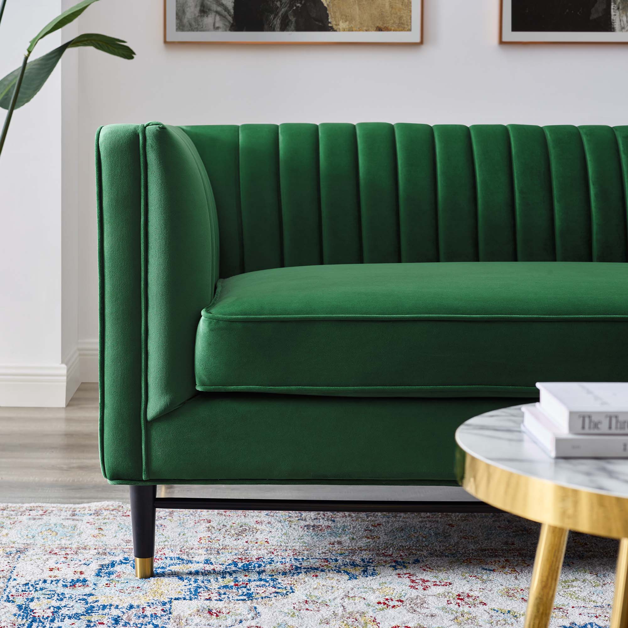 Devote Channel Tufted Performance Velvet Loveseat by Modway