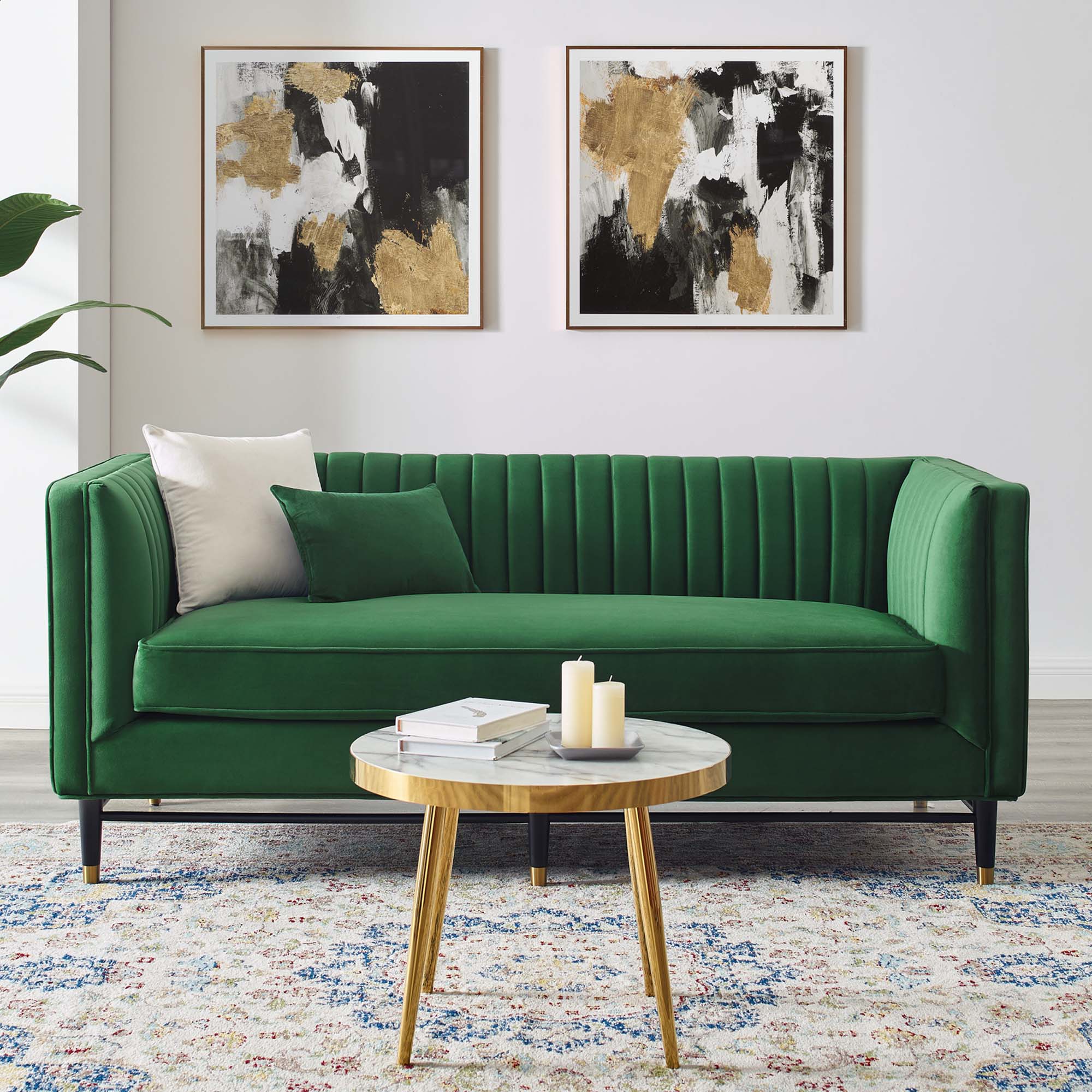 Devote Channel Tufted Performance Velvet Loveseat by Modway