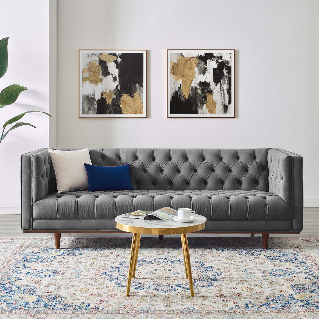 Elation Tufted Performance Velvet Sofa by Modway