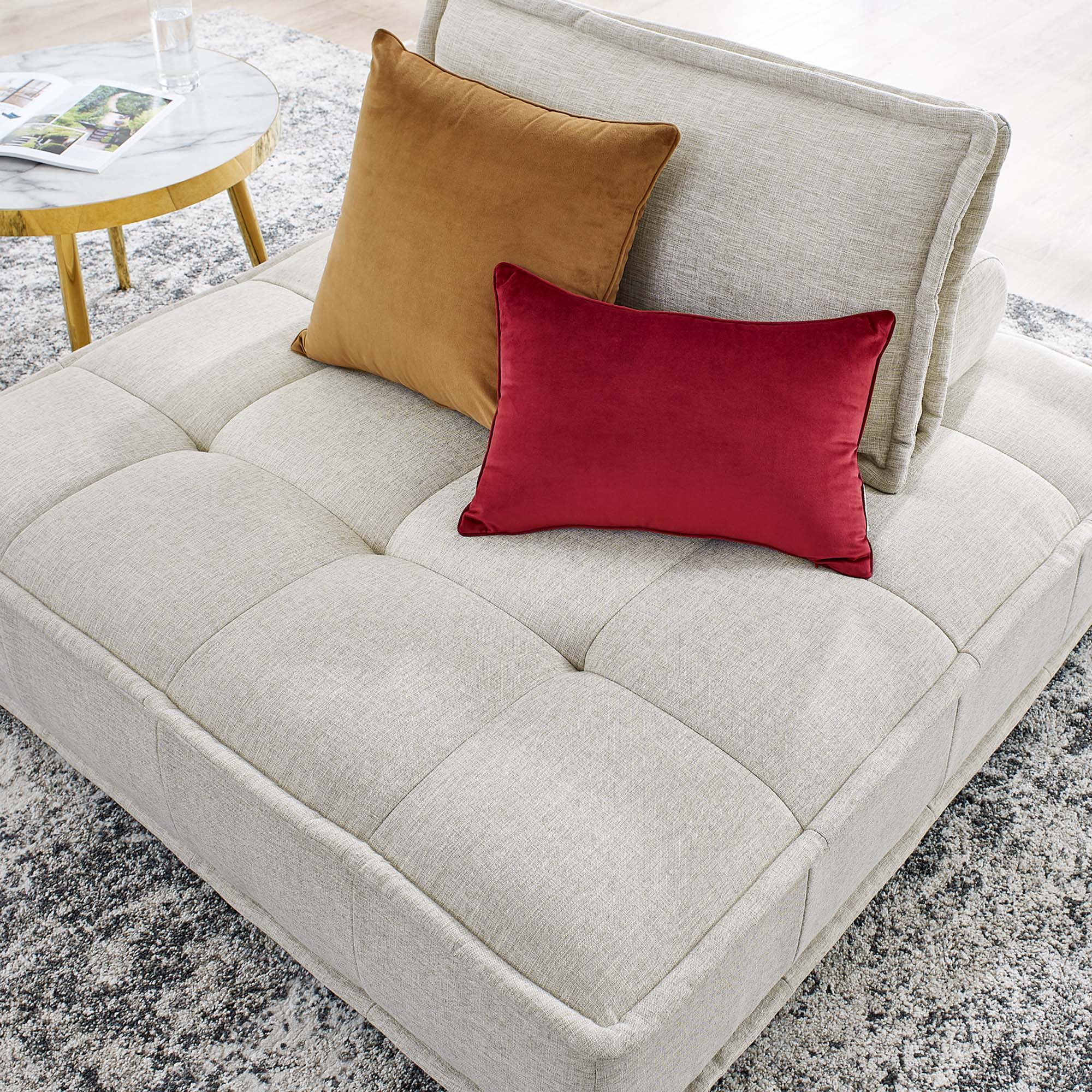Saunter Tufted Fabric Armless Chair by Modway