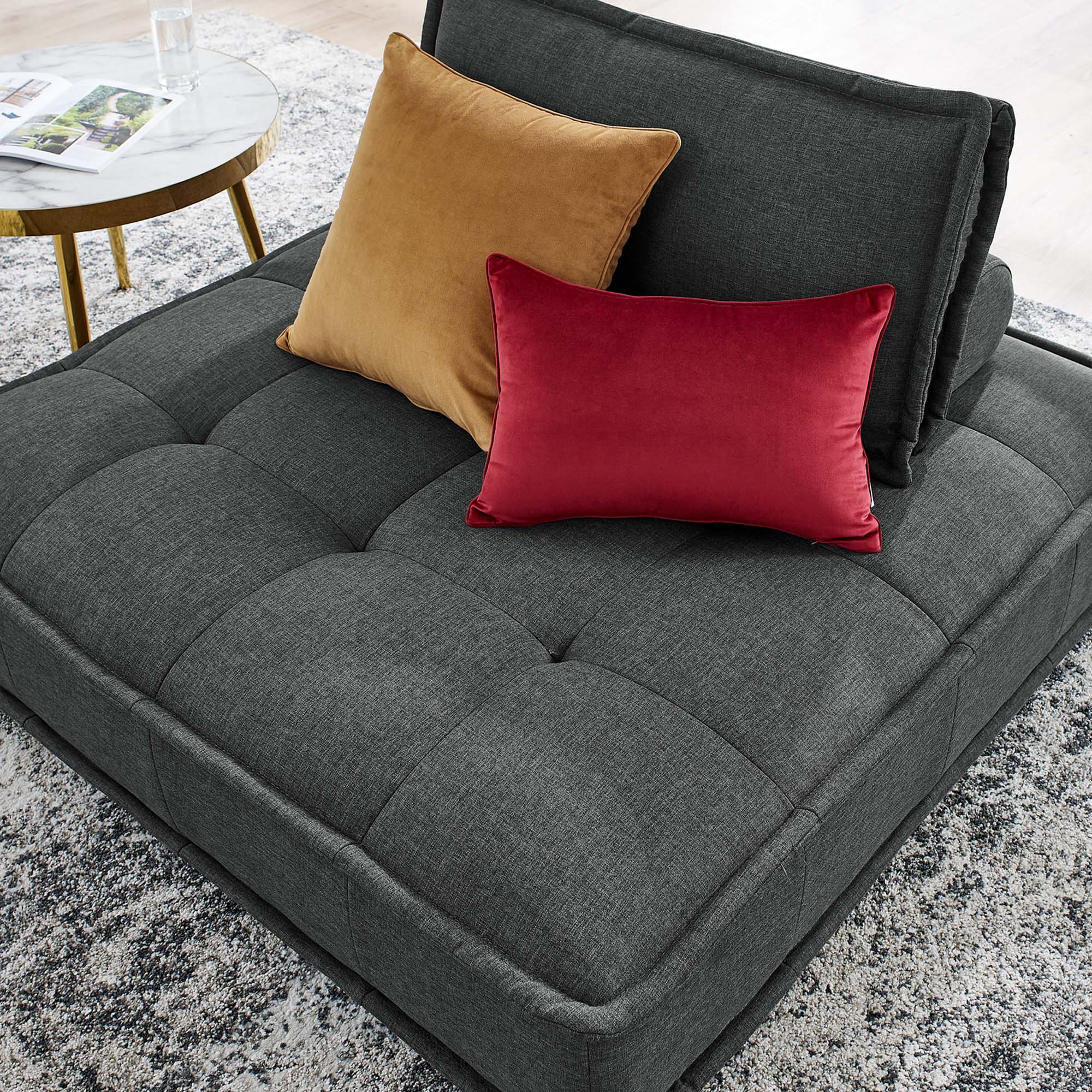 Saunter Tufted Fabric Armless Chair by Modway
