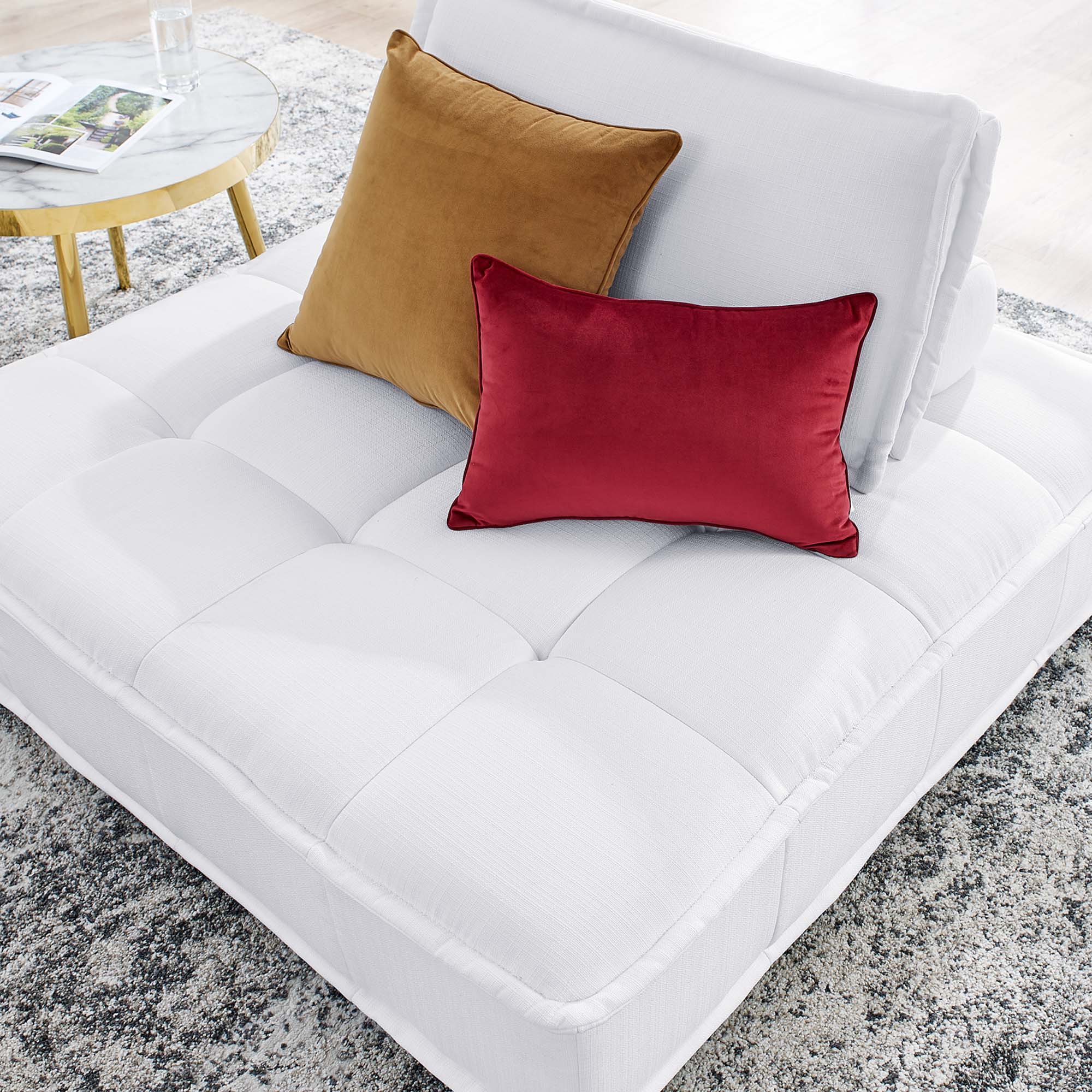 Saunter Tufted Fabric Armless Chair by Modway