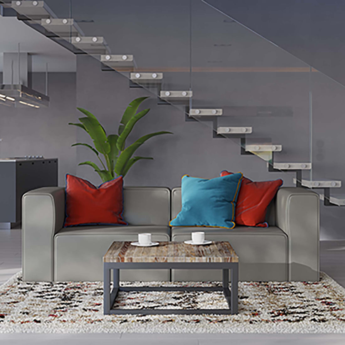 Mingle Vegan Leather 2-Piece Sectional Sofa Loveseat by Modway